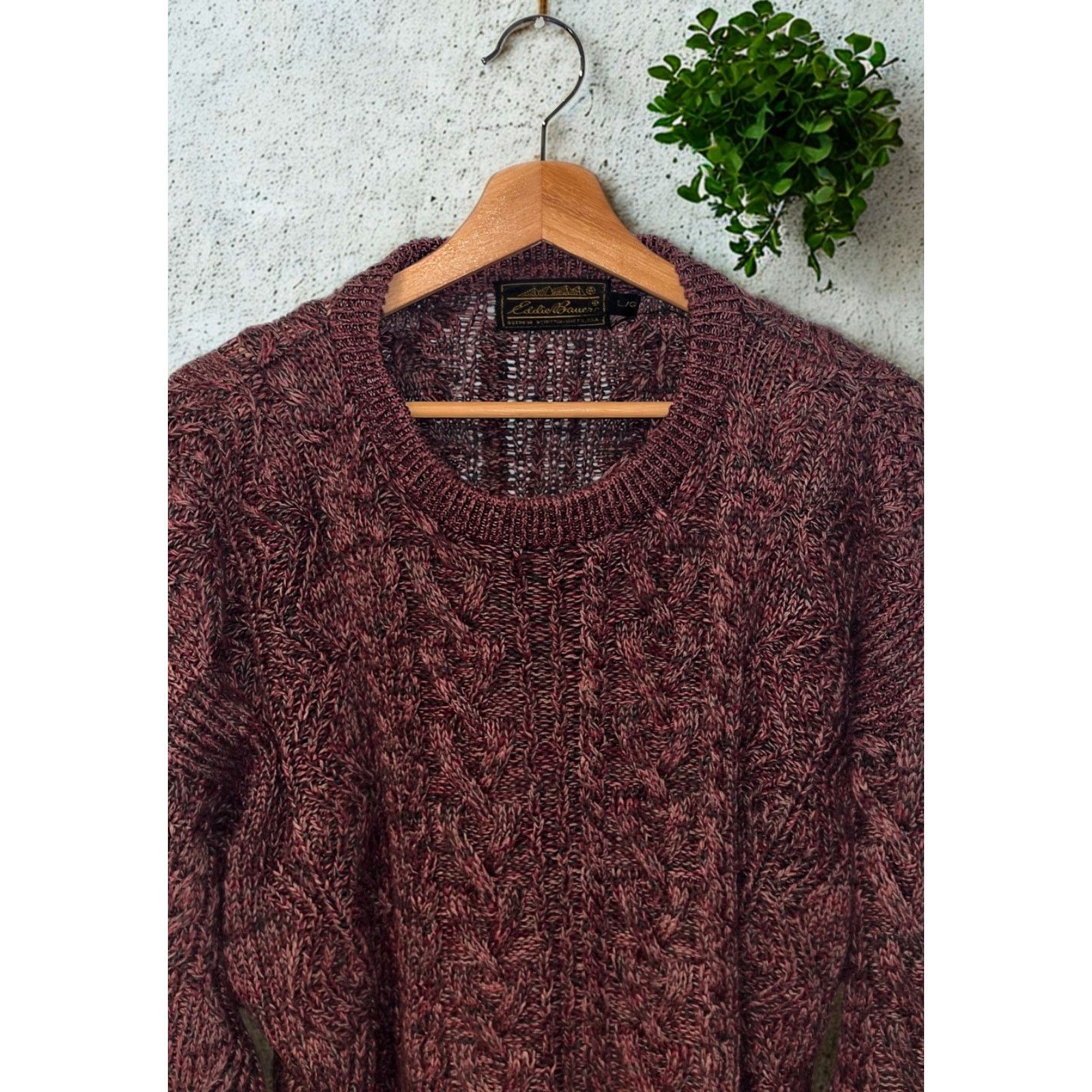 Eddie Bauer Eddie Bauer Cable Knit Sweater L Irish Fisherman Vintage Size US L / EU 52-54 / 3 - 4 Thumbnail
