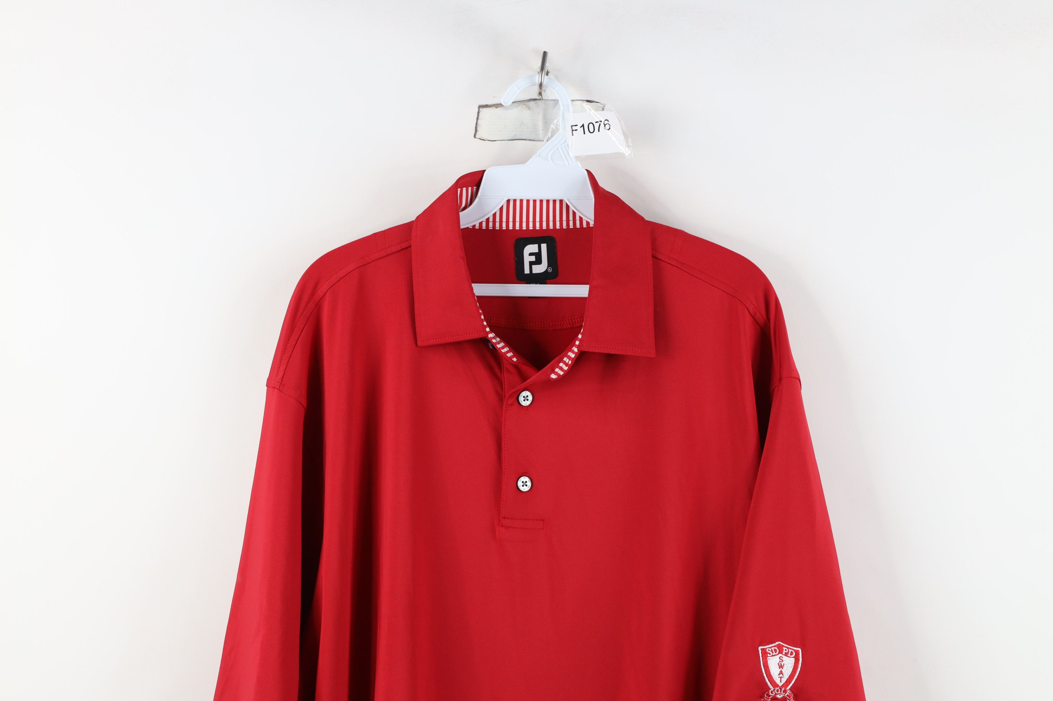 Footjoy FootJoy Stretch Short Sleeve Collared Golf Polo Shirt Red Size US XL / EU 56 / 4 - 2 Thumbnail