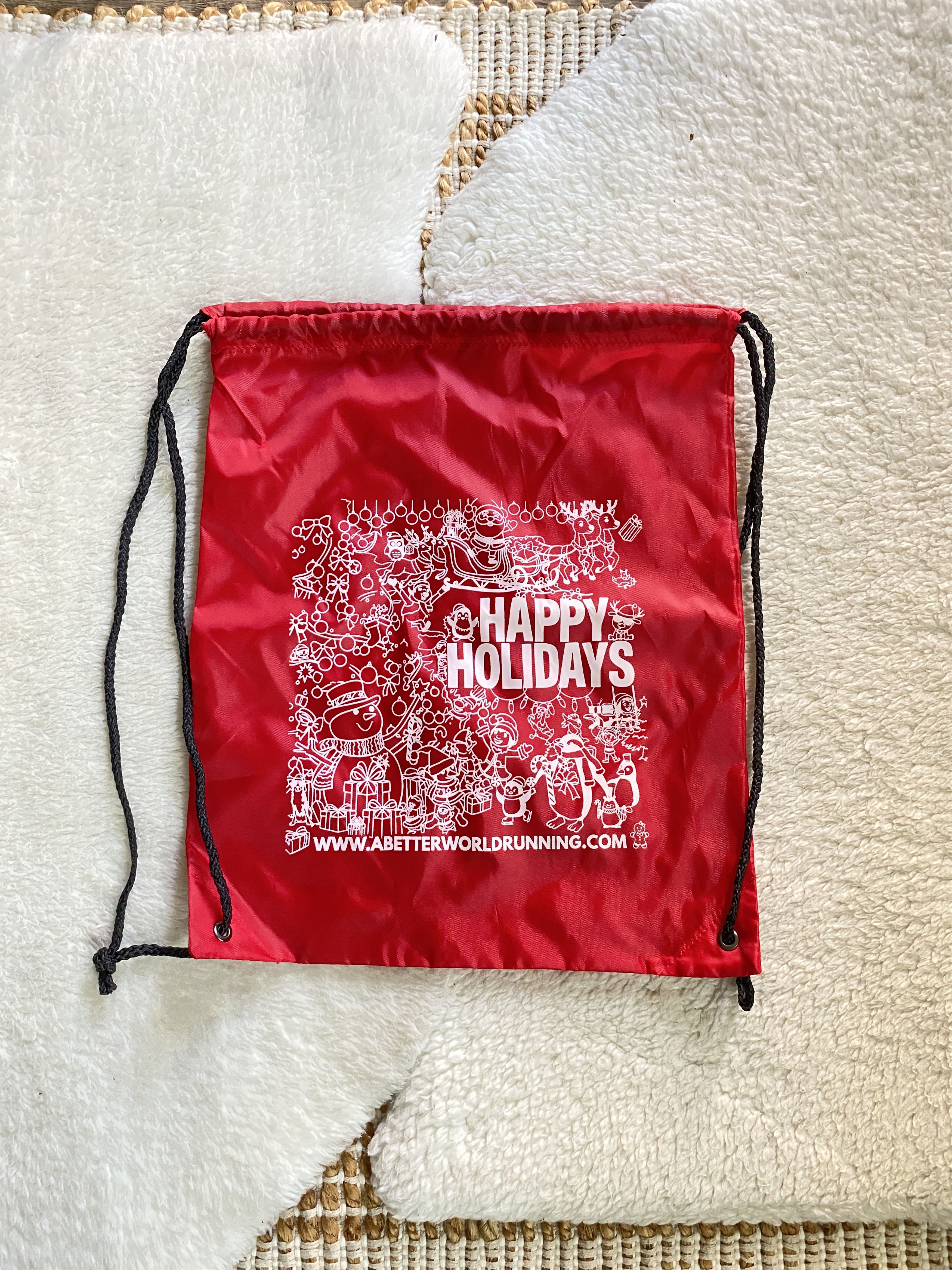 Other Red “Happy Holidays” Drawstring Bag – Brand New Size ONE SIZE - 12 Thumbnail