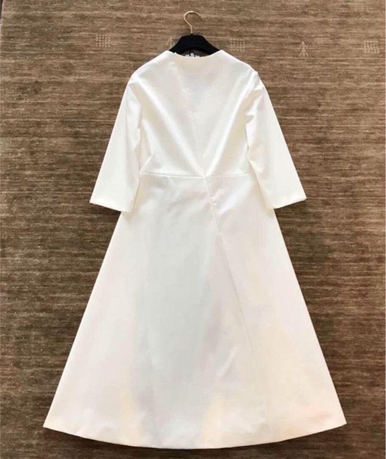 Jil Sander Jil Sander White dress long skirt Size XS / US 0-2 / IT 36-38 - 2 Thumbnail