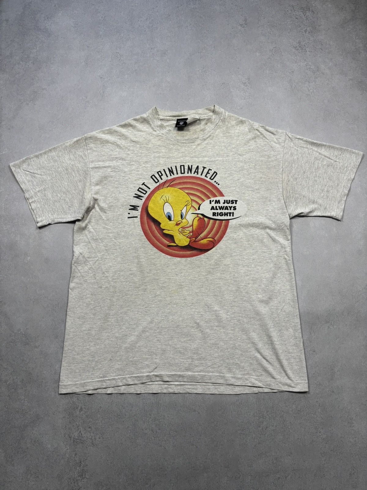 Cartoon Network Vintage Looney Tunes 1995 Tweety I’m Not Optionated T-shirt Size US XXL / EU 58 / 5 - 1 Thumbnail