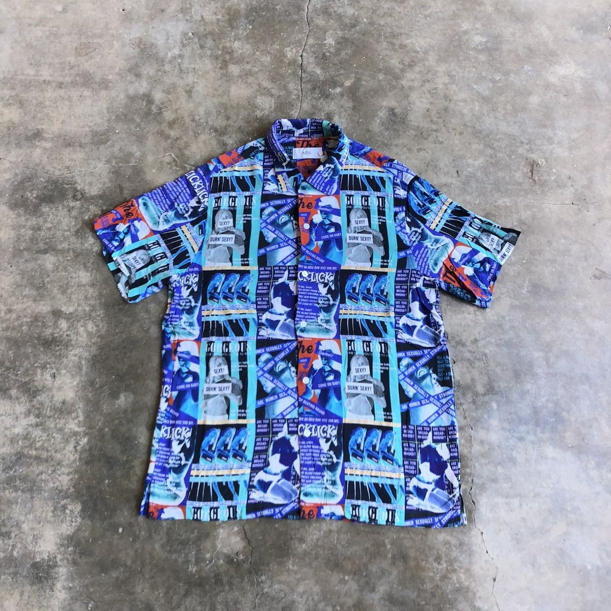 Hysteric Glamour 2000s Azul by Moussy Sexy Girl Aop HG Style Shirt Rayon Size US M / EU 48-50 / 2 - 1 Thumbnail