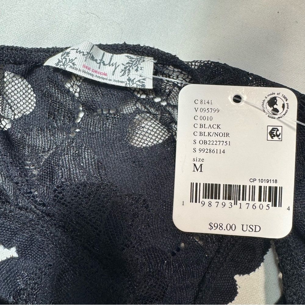 Free People NWT New $98 Free People Dream Of Me Black Bodysuit Size M Size M / US 6-8 / IT 42-44 - 8 Thumbnail