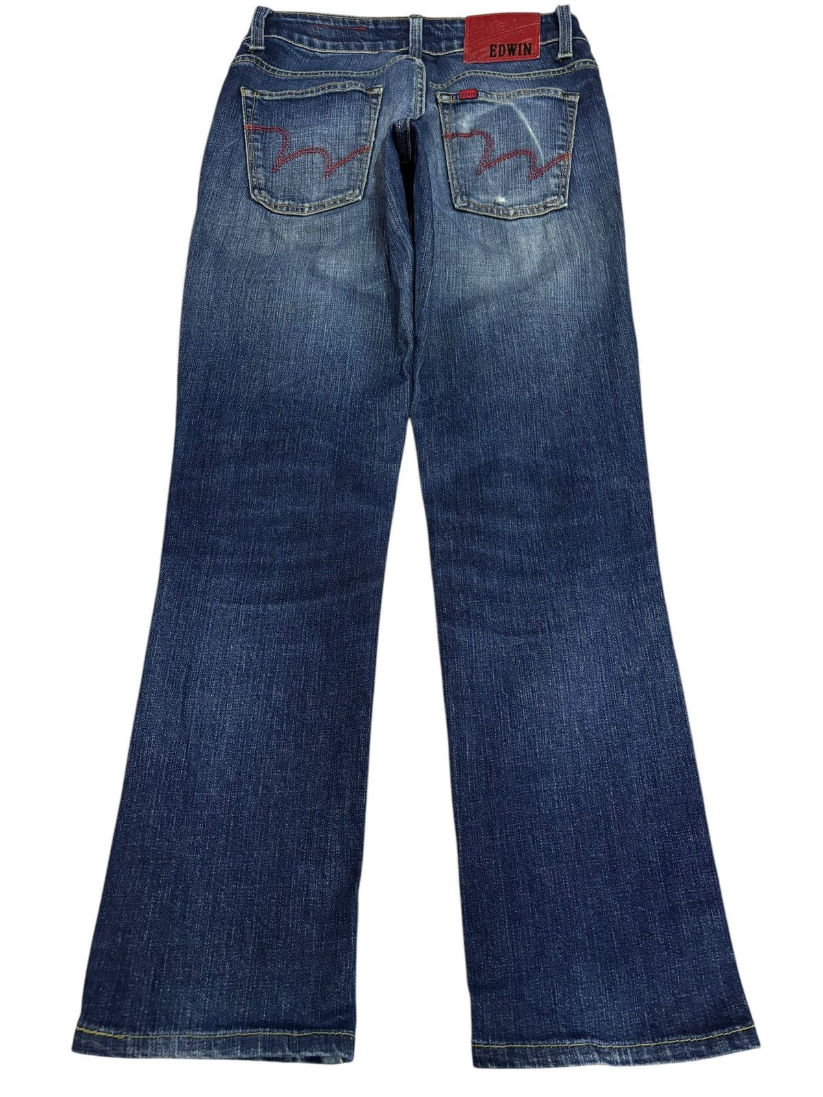 Edwin × Japanese Brand × Vintage Vintage Edwin Blue Trip Distressed Faded Indigo Jeans Size US 28 / EU 44 - 2 Thumbnail