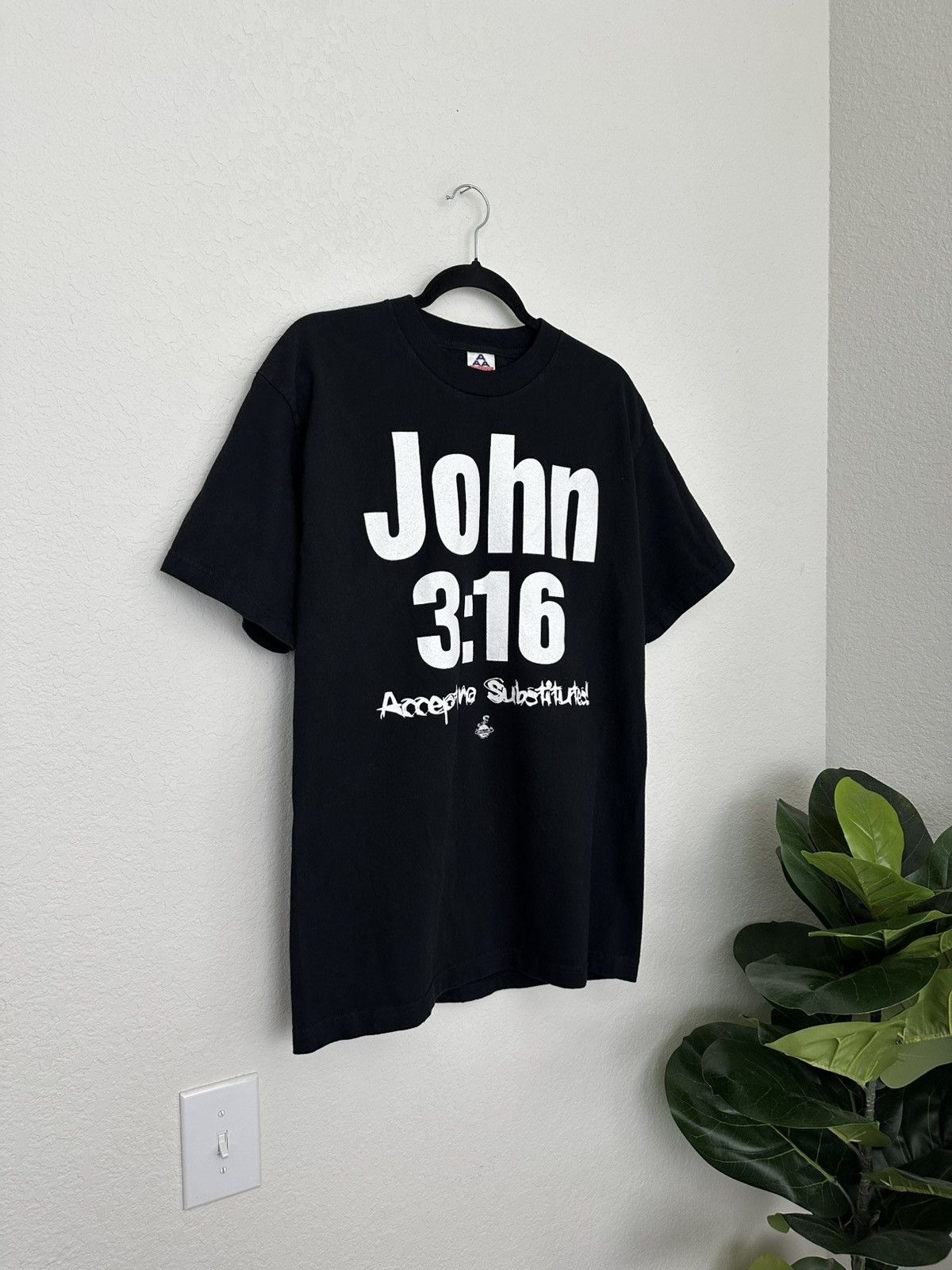 Vintage × WWF 1998 Kerusso John 3:16 Stone Cold Steve Austin Parody Tshirt Size US L / EU 52-54 / 3 - 1 Thumbnail