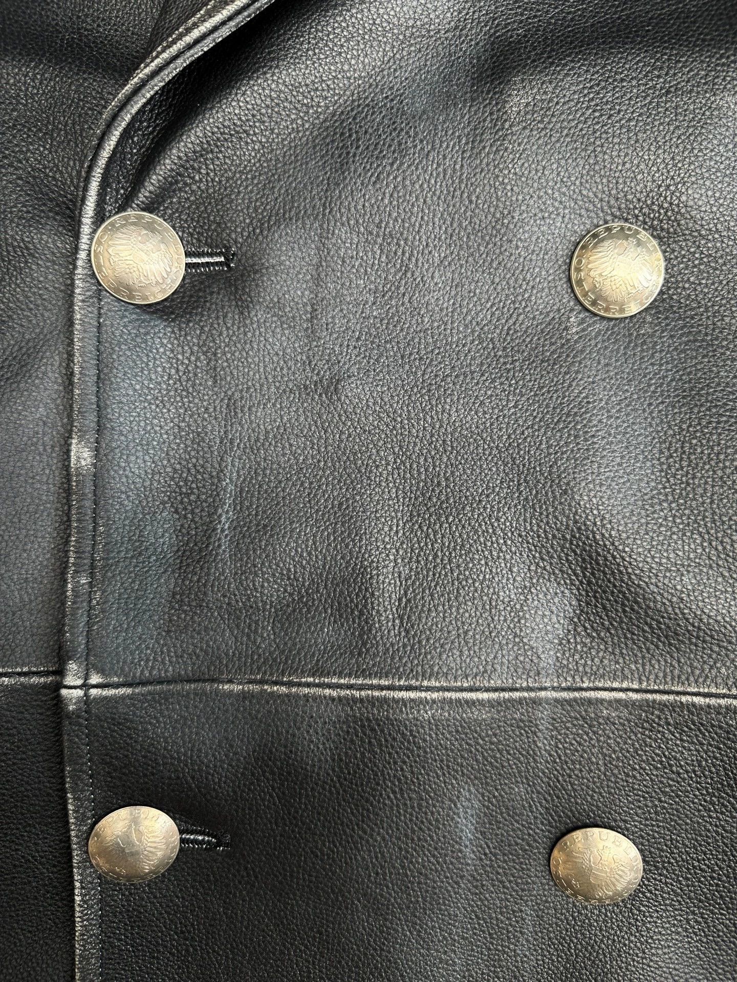 Other UNKNOWNWORLD Vintage Distressed Cowhide Trench Coat Size US S / EU 44-46 / 1 - 7 Thumbnail