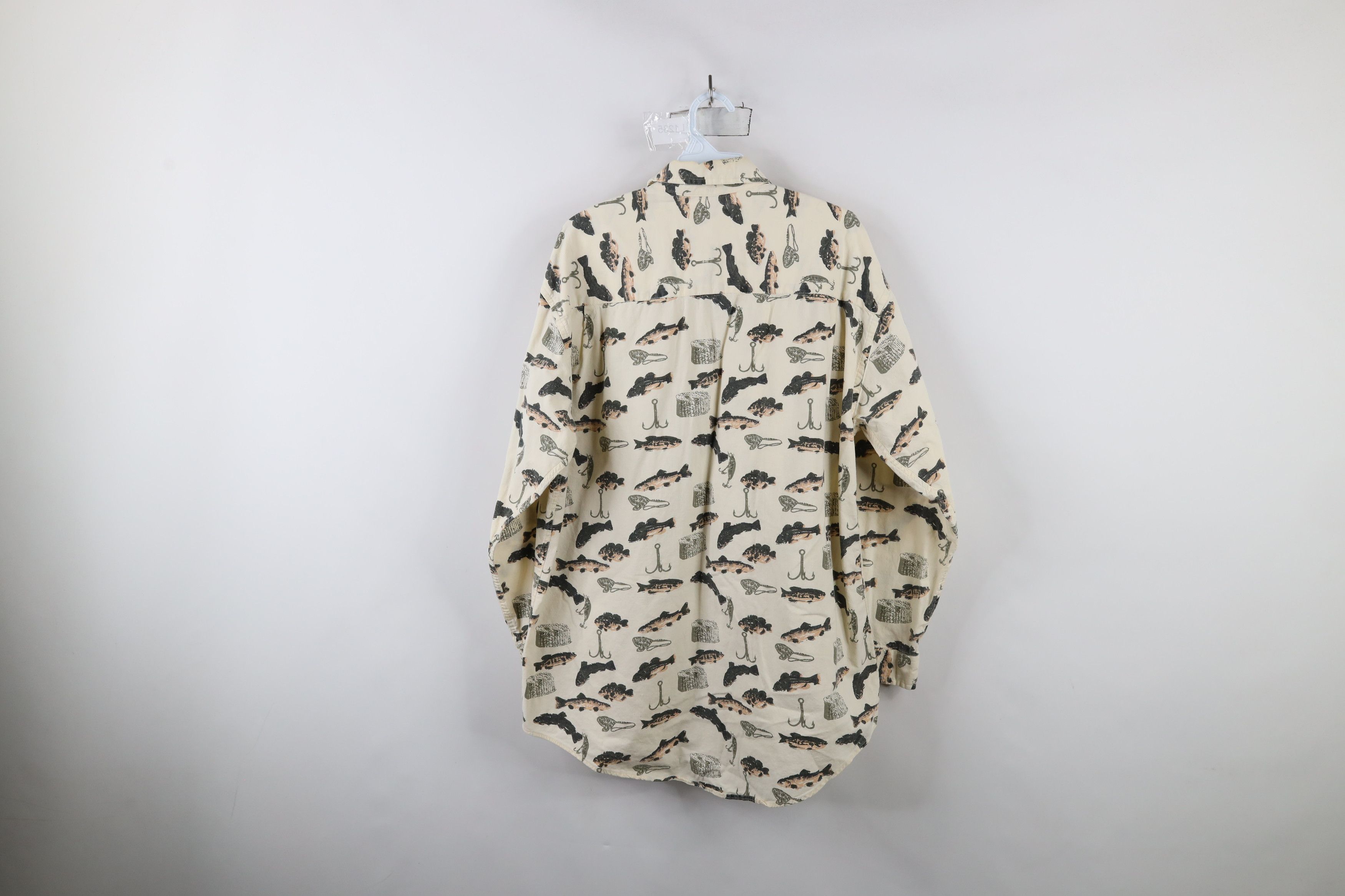 Vintage Vintage 90s Streetwear Fishing All Over Print Button Shirt Size US L / EU 52-54 / 3 - 11 Thumbnail