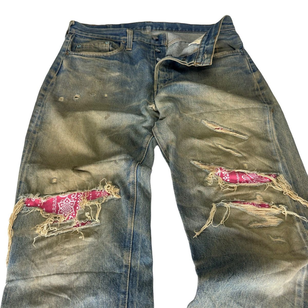 Levi's ☀️80s LEVI’S 501 RINDEN 524 PATCHWORK DENIM JEANS PANTS Size US 34 / EU 50 - 10 Thumbnail