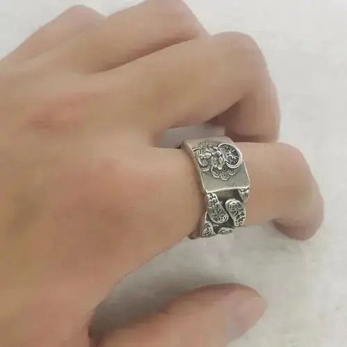 Other 925 Sterling Silver PIXIU Vintage Adjustable Ring Size ONE SIZE - 2 Thumbnail