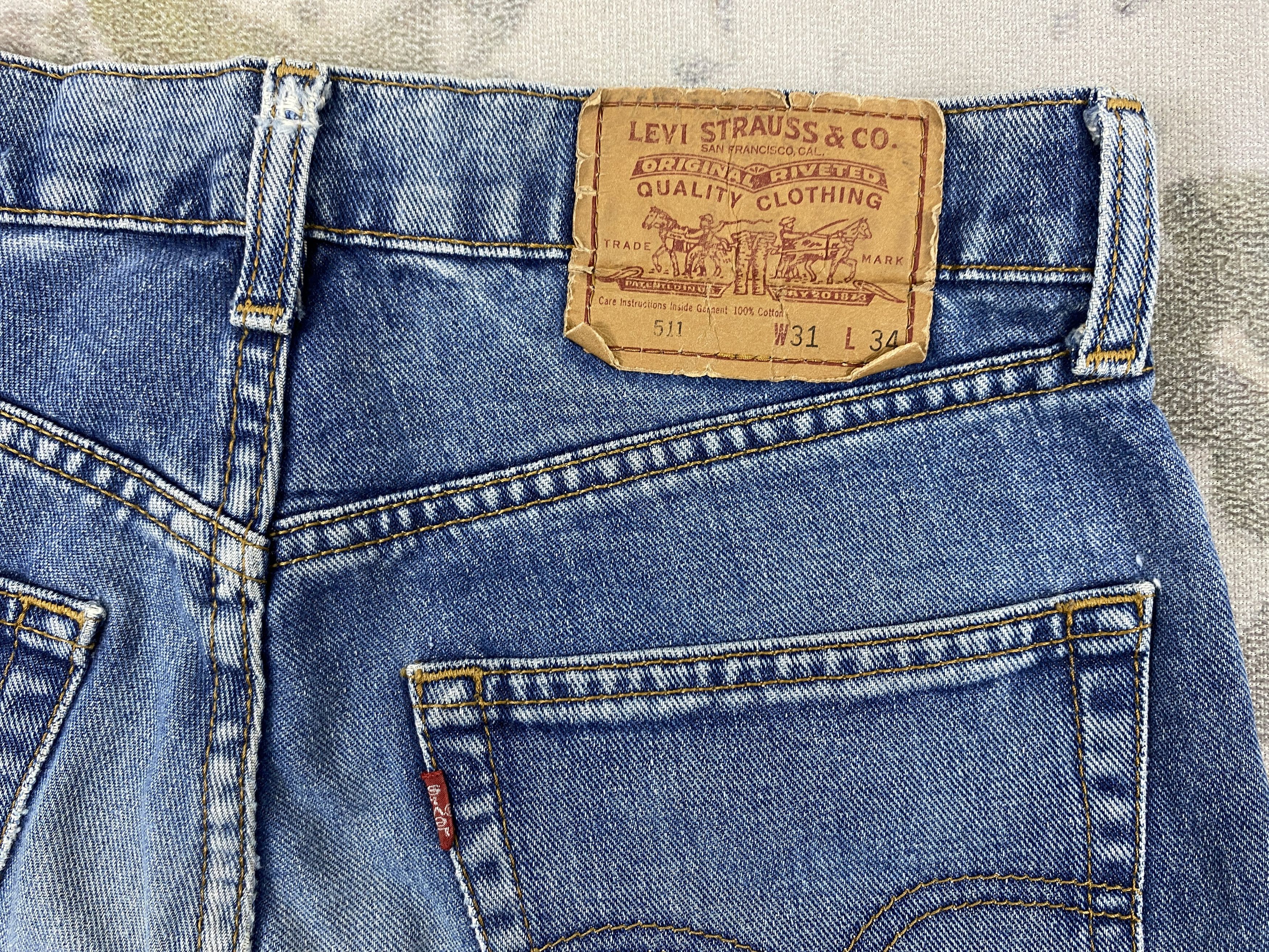 Levi's Distressed Blue Vintage Levi's 511 Jeans 29x27.5 - JN3767 Size US 28 / EU 44 - 10 Thumbnail