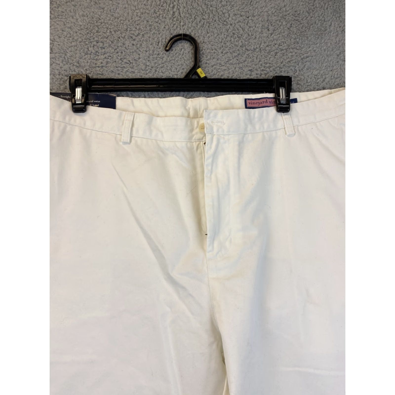 Vineyard Vines VINEYARD VINES Men's Casual Pants Seersucker 42 White Unhemmed Regular Fit Size US 42 / EU 58 - 2 Thumbnail