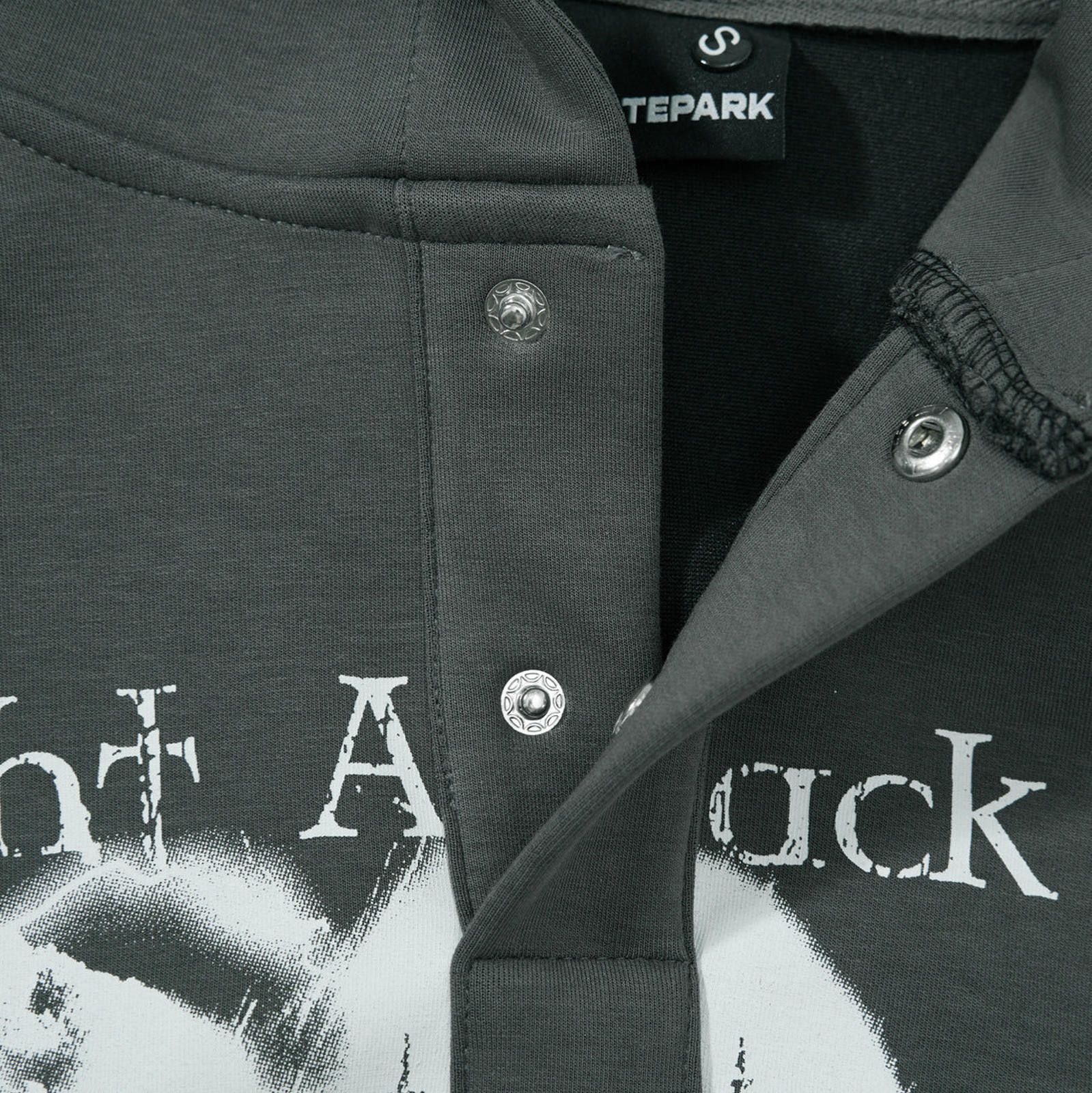 Japanese Brand Gray Graphic Hoodie, Casual Men's Streetwear Hoodie Size US M / EU 48-50 / 2 - 2 Thumbnail