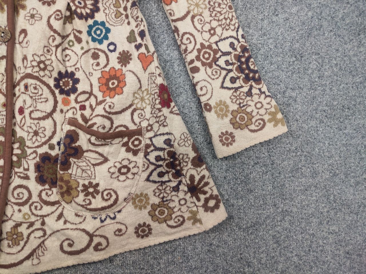 Vintage Ivko Embroidere Wool Cardigan Floral Boho Button Knit Hoodie Size L / US 10 / IT 46 - 11 Thumbnail
