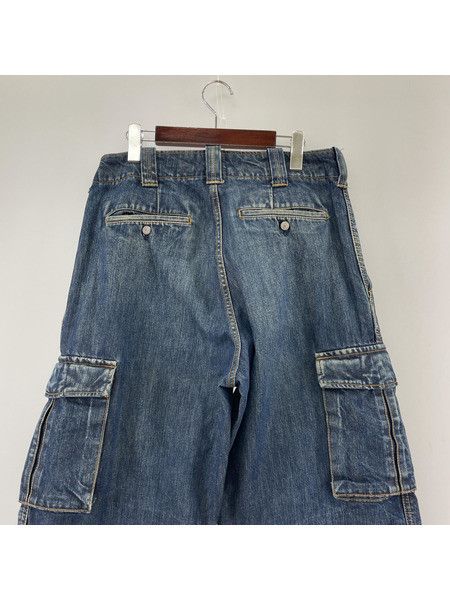 Yohji Yamamoto Yohji Yamamoto POUR HOMME 14AW Denim Cargo Pants Size US 33 - 2 Thumbnail