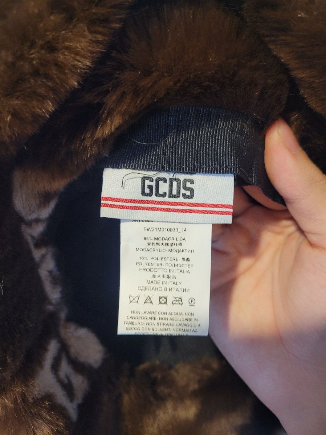 GCDS GCDS fur bucket hat Size ONE SIZE - 4 Thumbnail