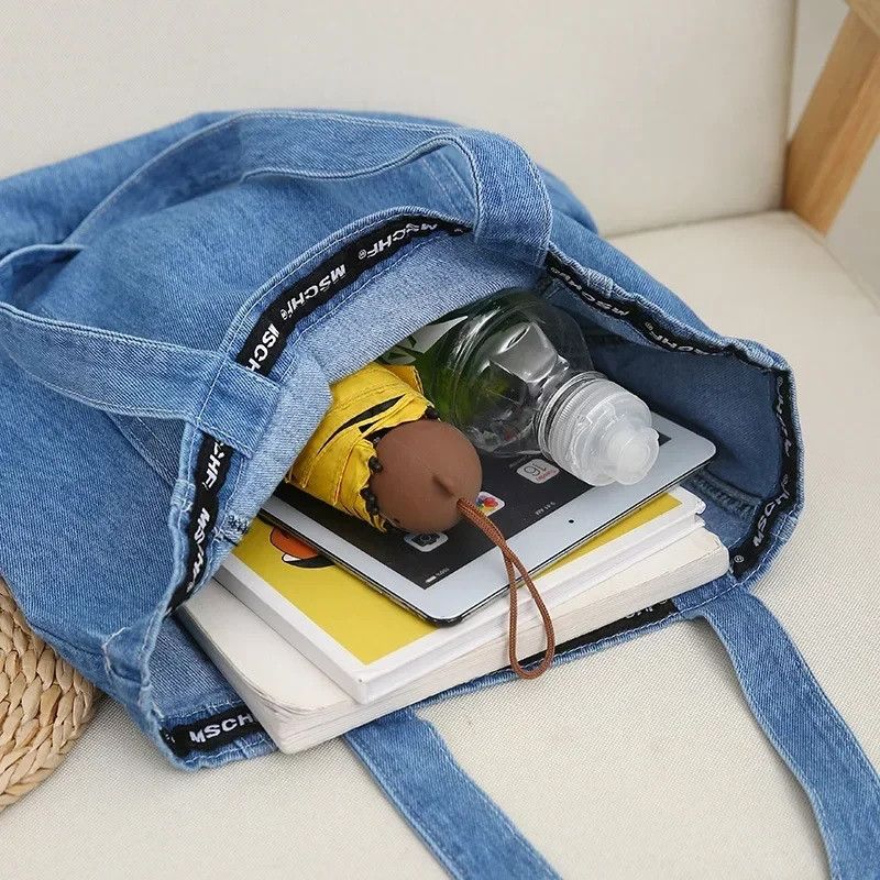 Japanese Brand Fashion denim tote bag shoulder bag Size ONE SIZE - 5 Thumbnail