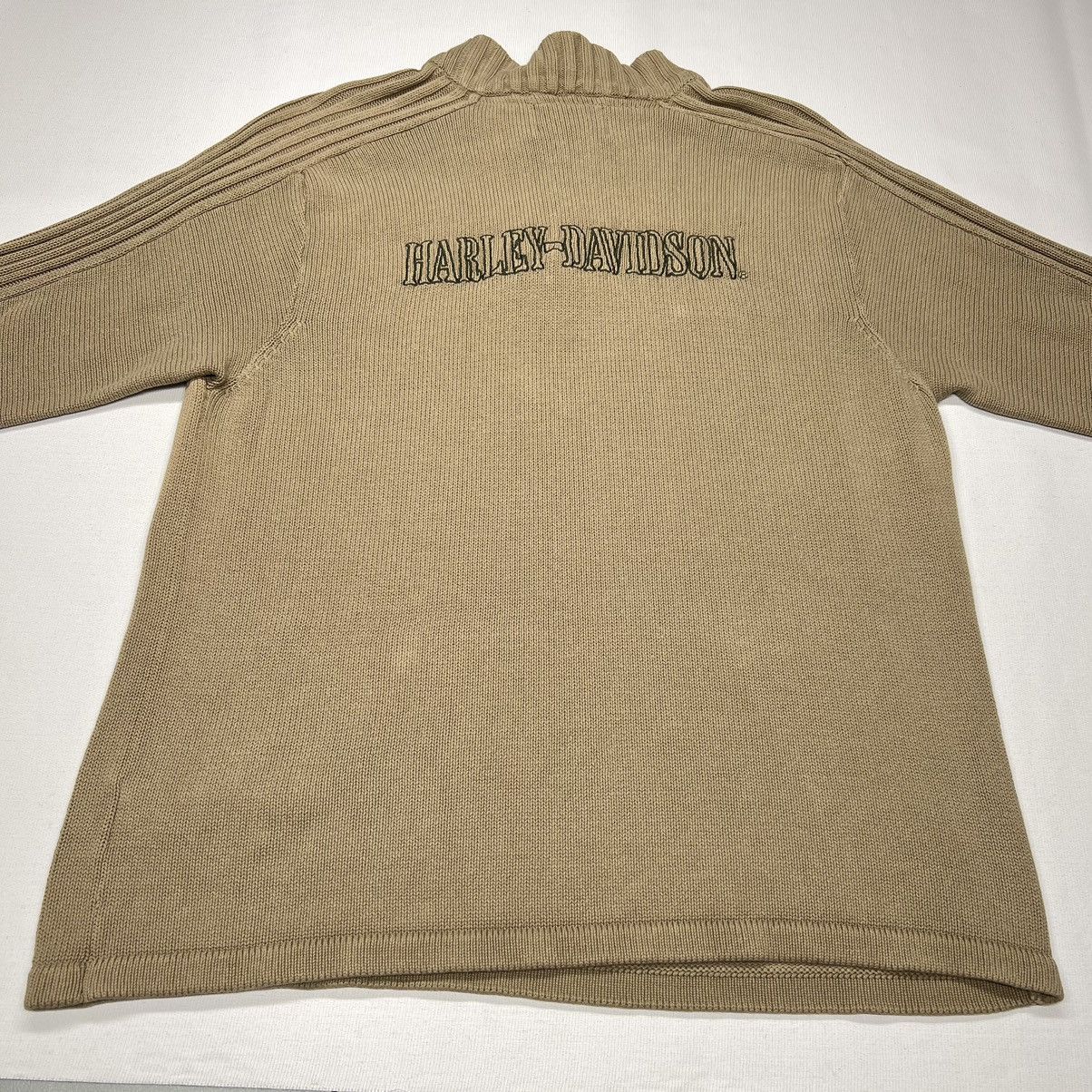 Harley Davidson × Vintage Harley Davidson Sweater Brown 1/4 Zip Logo Embroidered Size US XL / EU 56 / 4 - 10 Thumbnail