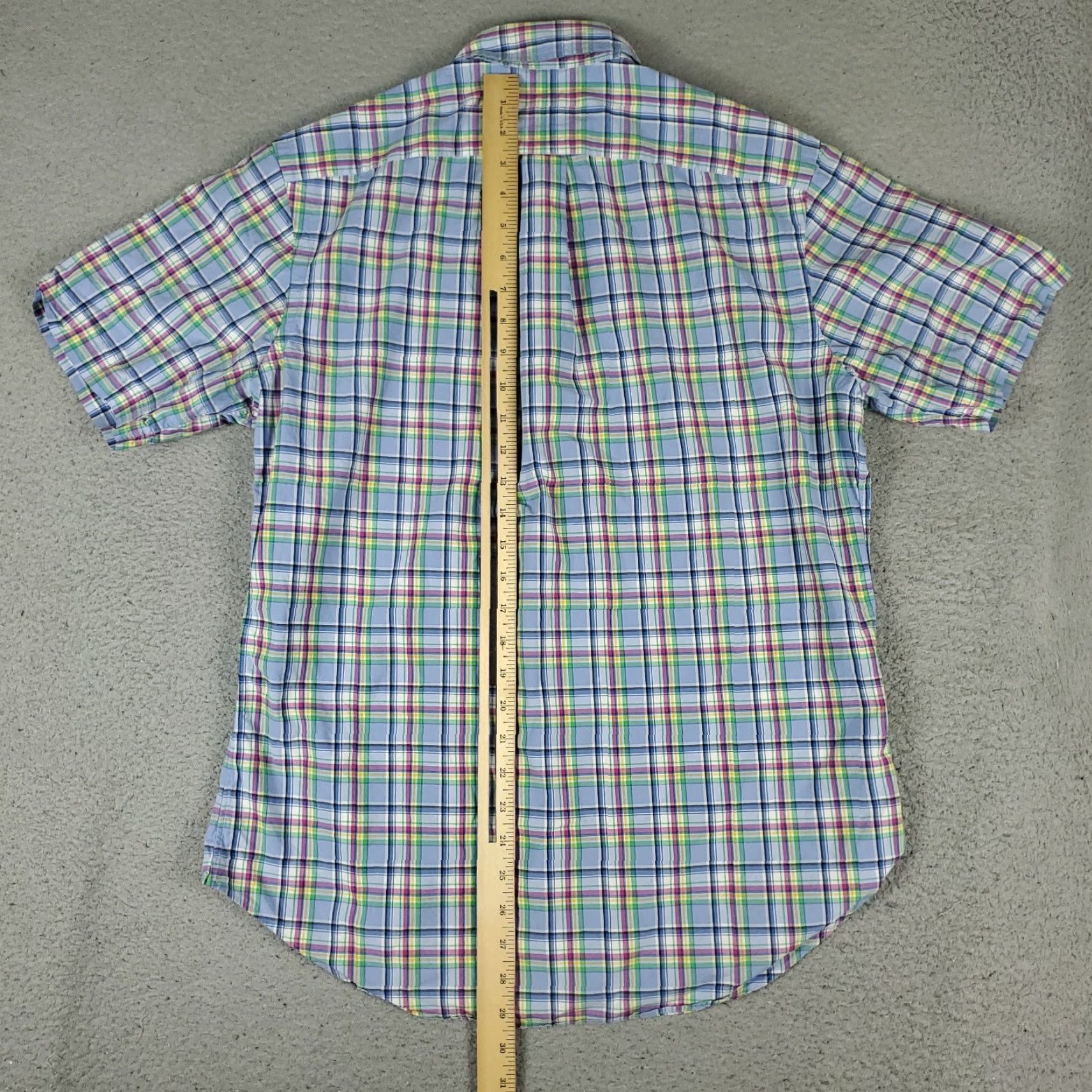 Ralph Lauren Ralph Lauren Shirt Mens Medium Blue Plaid Pony Button Up Short Sleeve Size US M / EU 48-50 / 2 - 4 Thumbnail