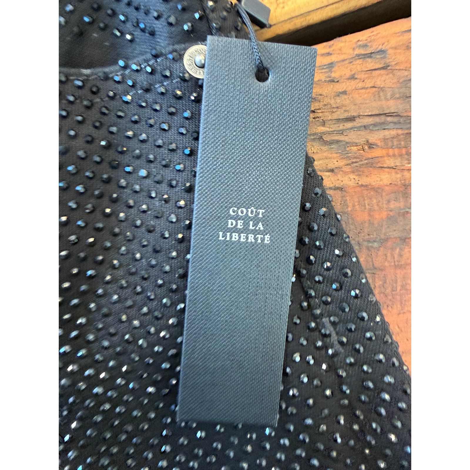 Cout de la Liberte $3k Cout De La Liberte Crystal Denim Super Bell Pants Size 26" / US 2 / IT 38 - 9 Thumbnail