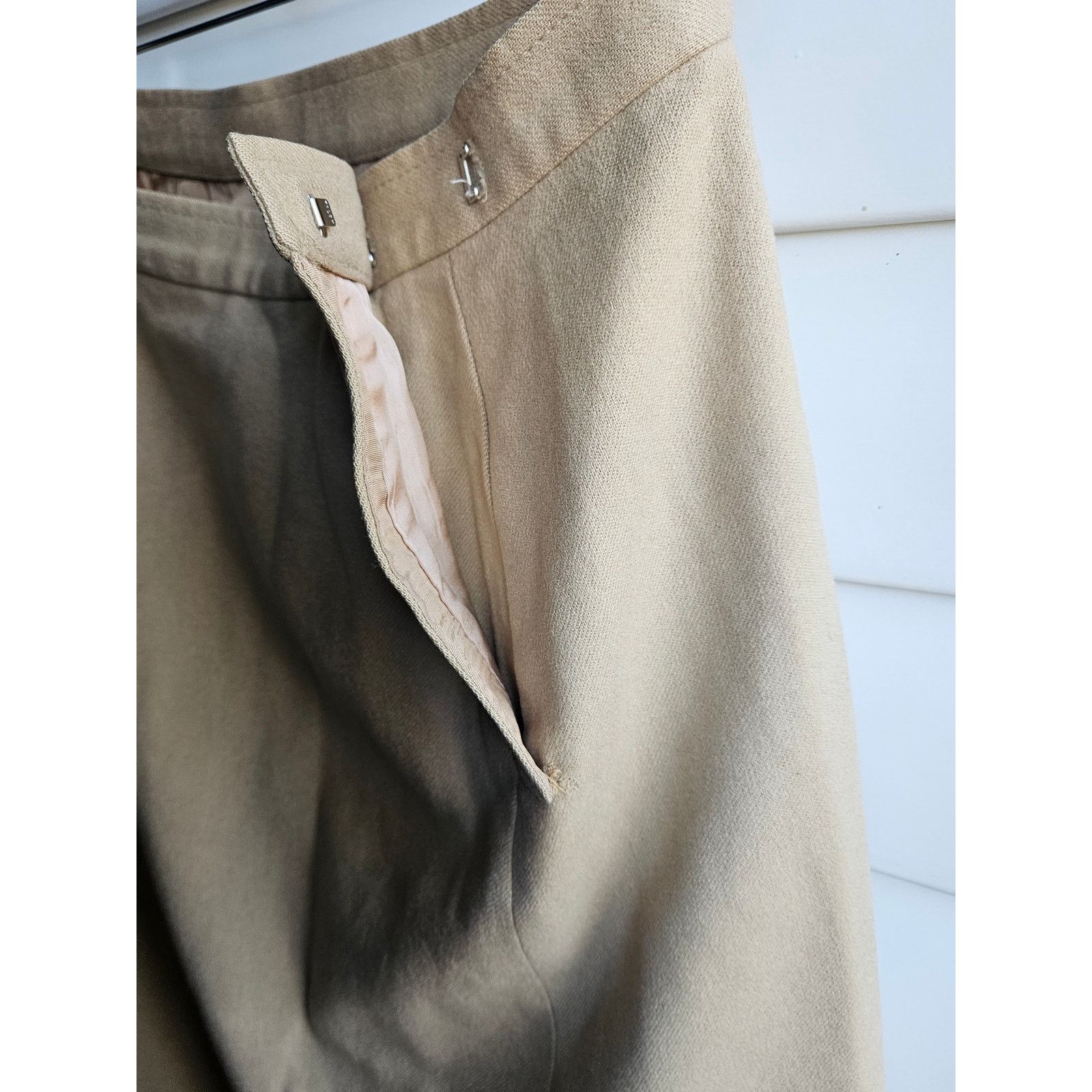 Pendleton Young Pendleton Vintage Wool Khaki High Waist A-Line Skirt Size 28" / US 6 / IT 42 - 5 Thumbnail