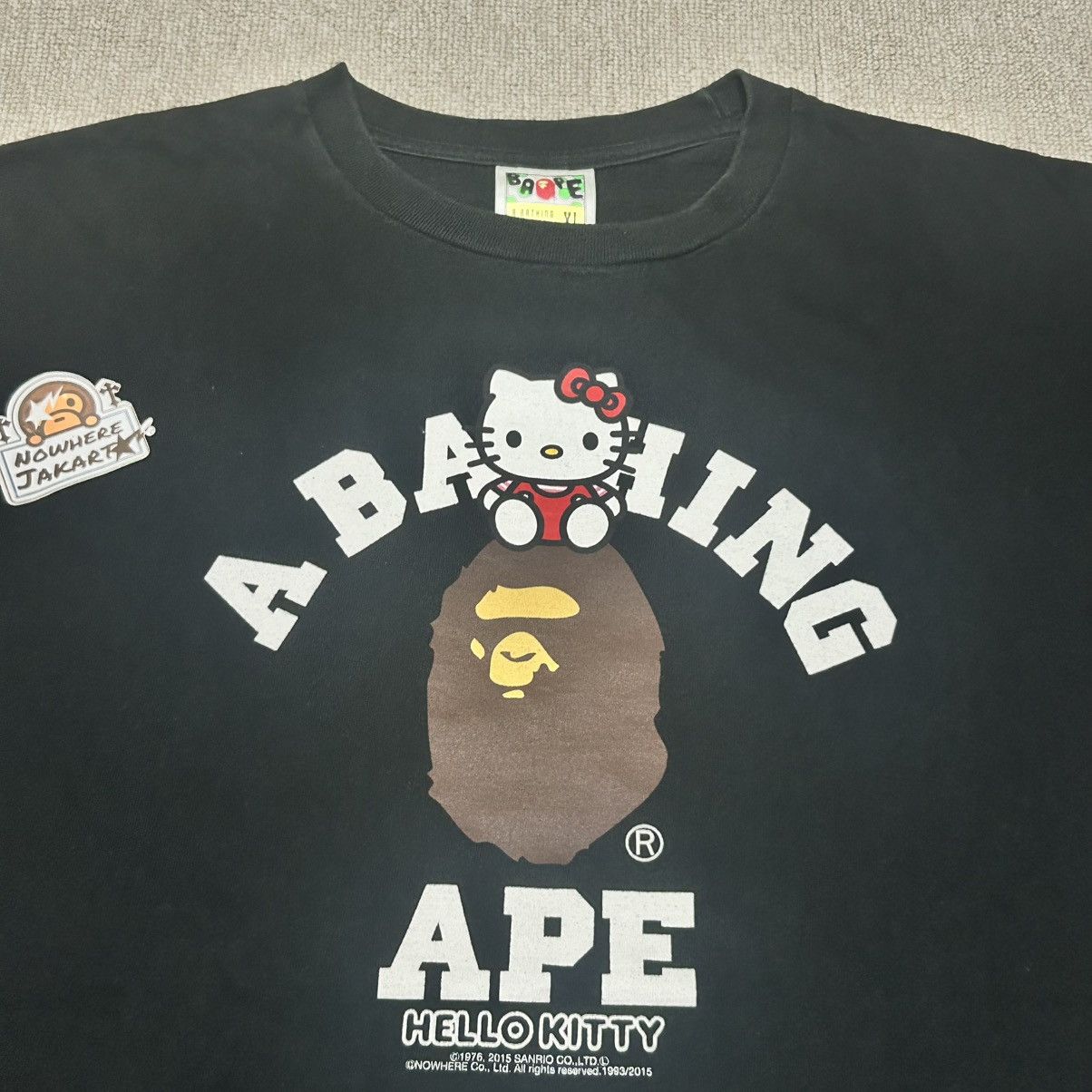Bape Bape x Hello Kitty College Tee Size US XL / EU 56 / 4 - 2 Thumbnail