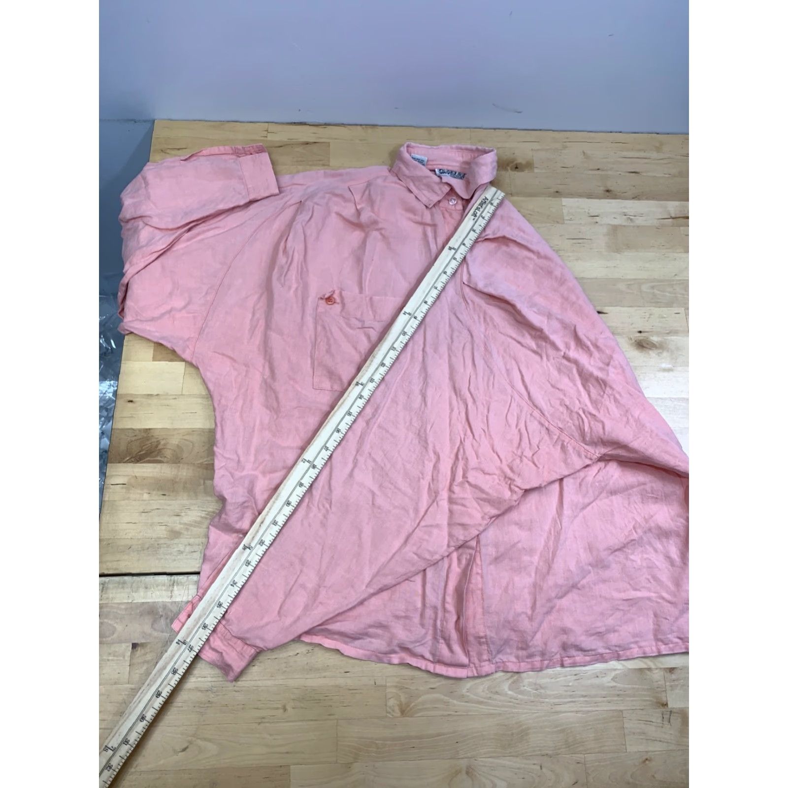 Vintage VINTAGE Casey & Usd Shirt Women M Pink Long Sleeve Button-Up Linen Blend Oversize 12865 Size M / US 6-8 / IT 42-44 - 6 Thumbnail