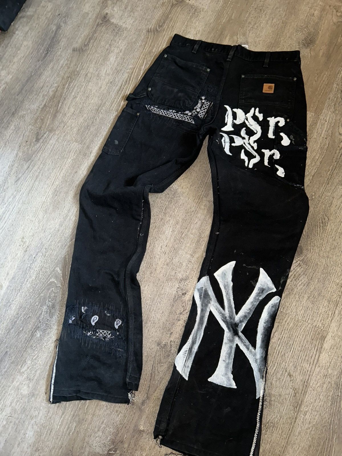 Other 1/1 reworked double knee denim Size US 34 / EU 50 - 1 Thumbnail