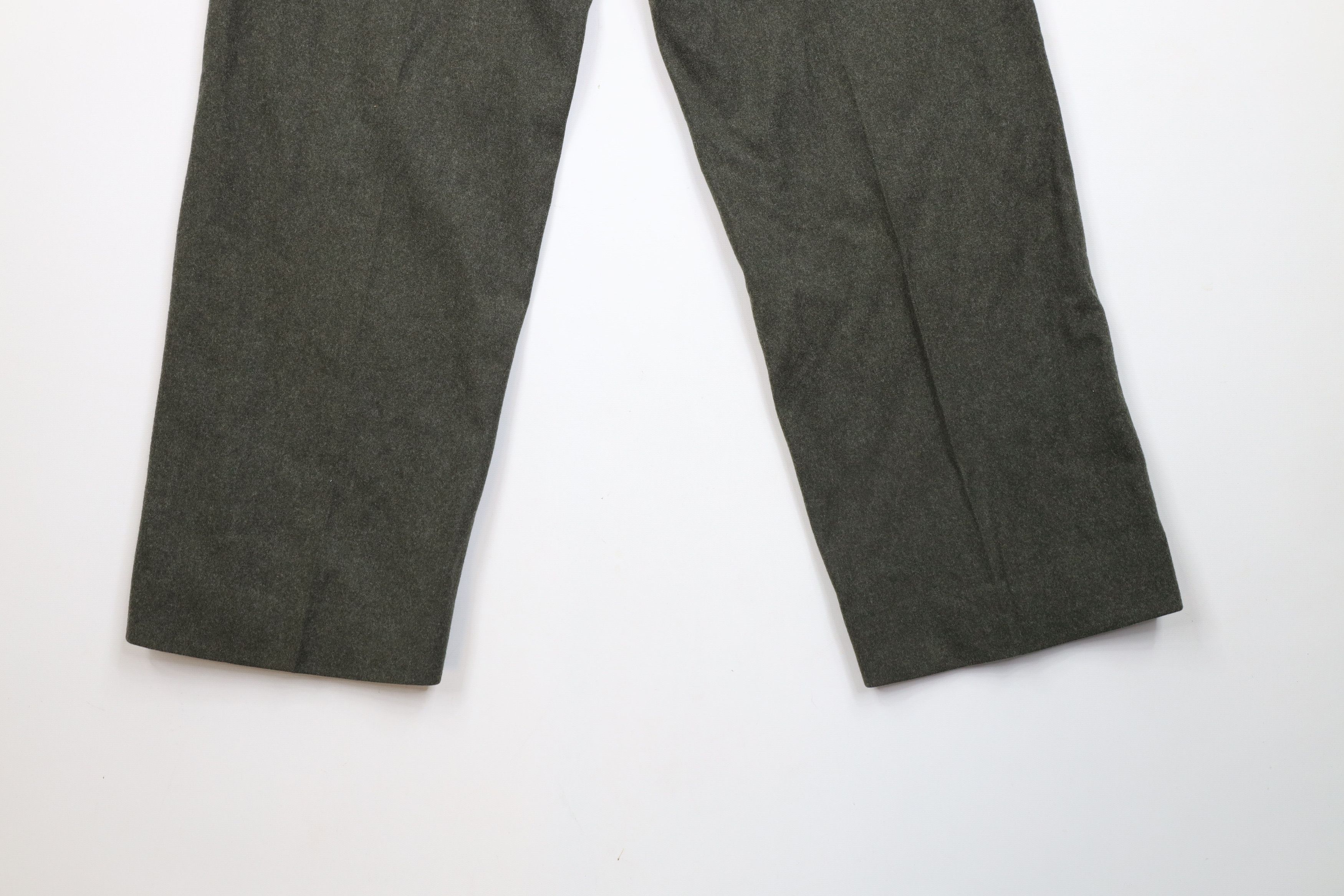 Vintage Vintage 50s Military Wool Wide Leg Pants Trousers Green USA Size US 30 / EU 46 - 11 Thumbnail