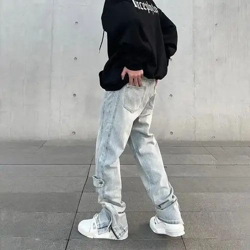 Japanese Brand Casual Zip Flared Trousers Slim Size US 30 / EU 46 - 7 Thumbnail