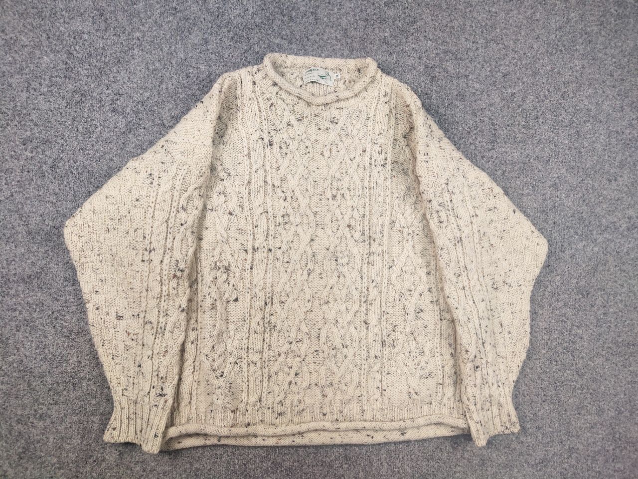 Vintage Inisfree Vintage Ireland Fisherman Cable Knit Sweater Inis Size US M / EU 48-50 / 2 - 2 Thumbnail