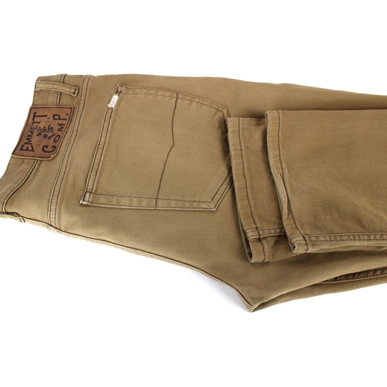Emmett EMMETT Joe Jeans Men's Slim Fit Button Fly Logo Pockets Brown W34 Size US 34 / EU 50 - 5 Thumbnail