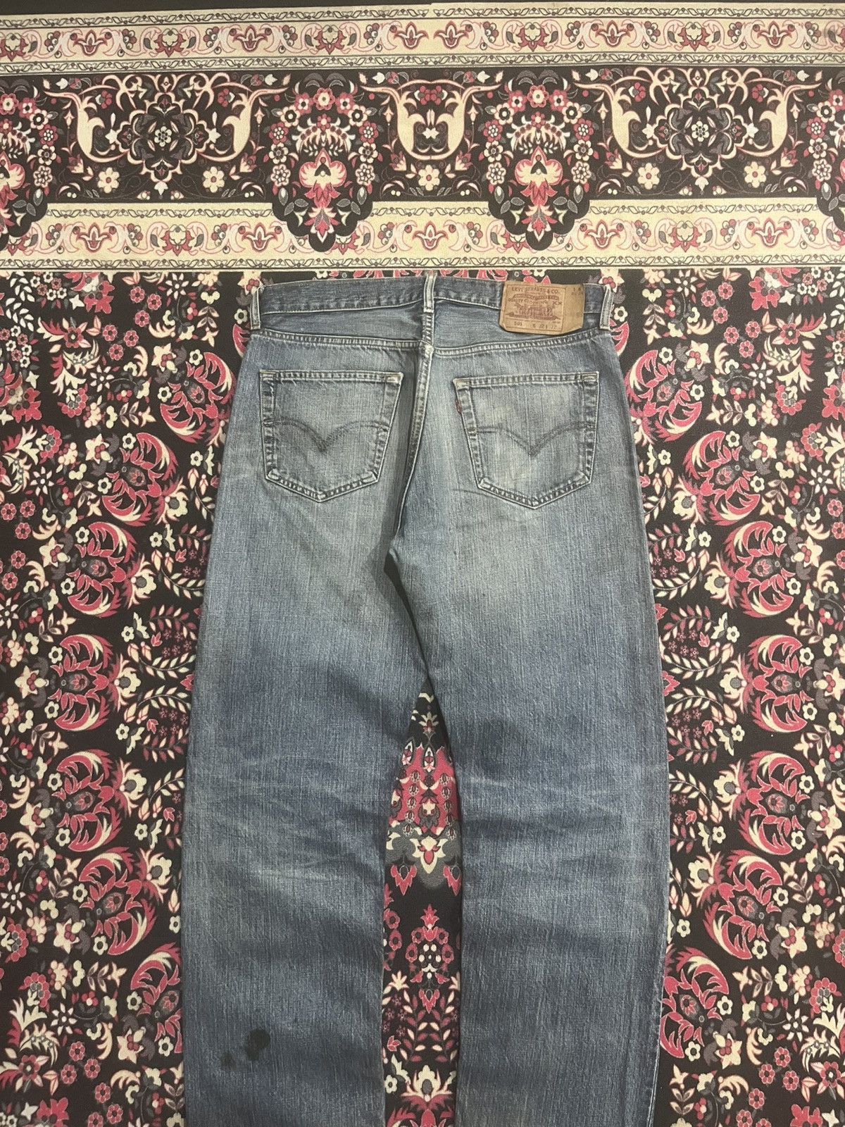 Levi's Vintage Y2K Levi’s 501 Blue Faded Distressed Classic Jeans Size US 32 / EU 48 - 7 Thumbnail