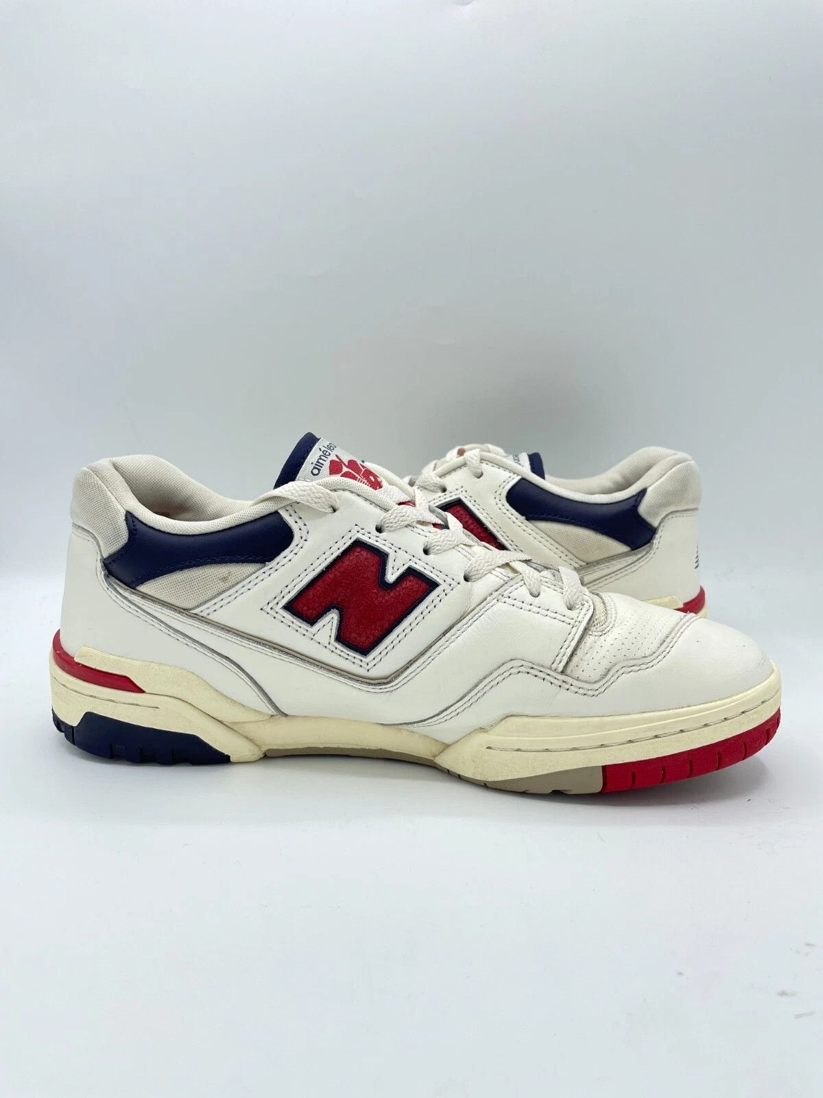 Aime Leon Dore × New Balance Aime Leon Dore New Balance 550 White Navy Red Size US 10 / EU 43 - 4 Thumbnail
