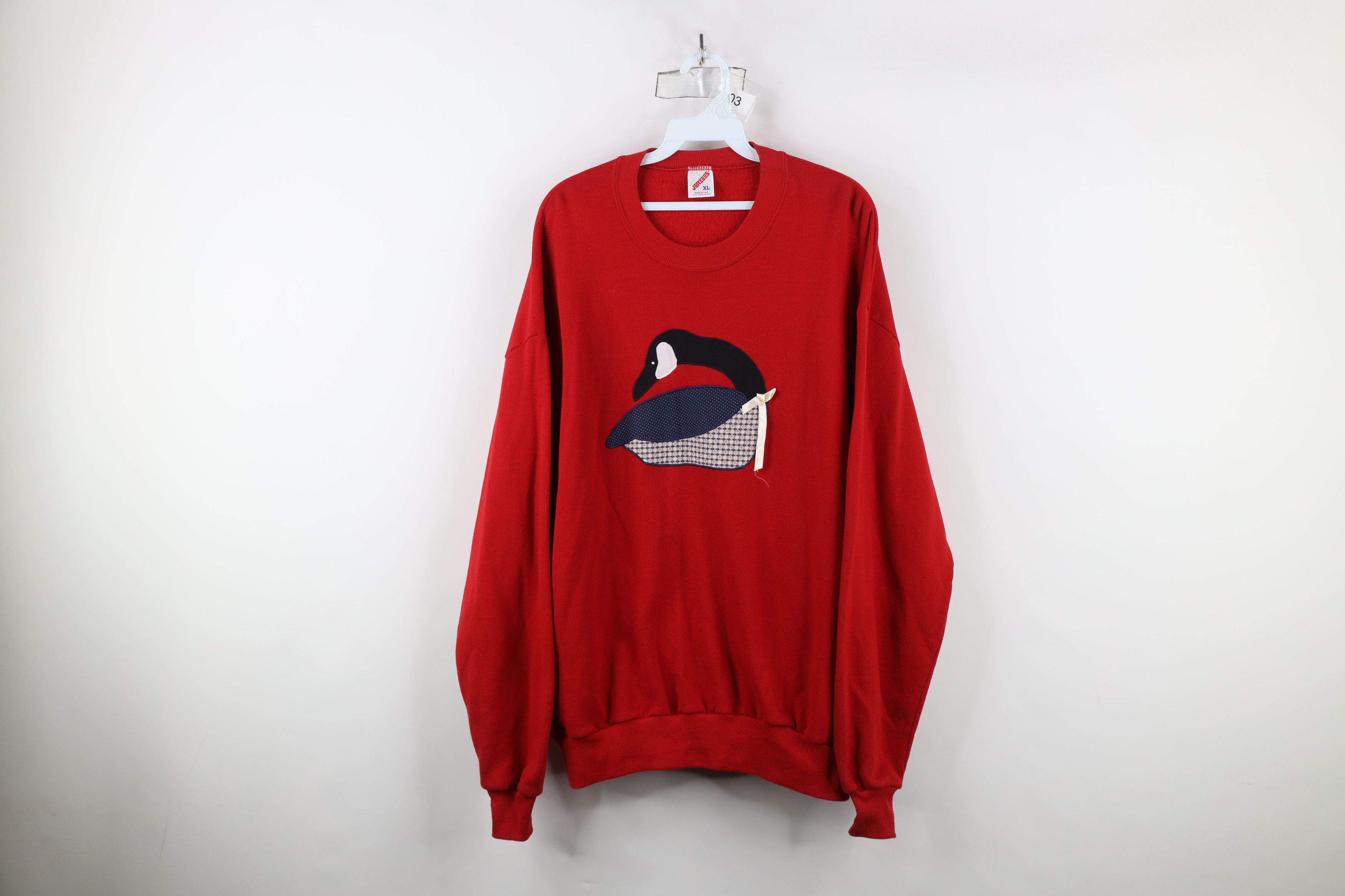 Vintage Vintage 90s Streetwear Country Patch Duck Sweatshirt USA Size XL / US 12-14 / IT 48-50 - 1 Thumbnail