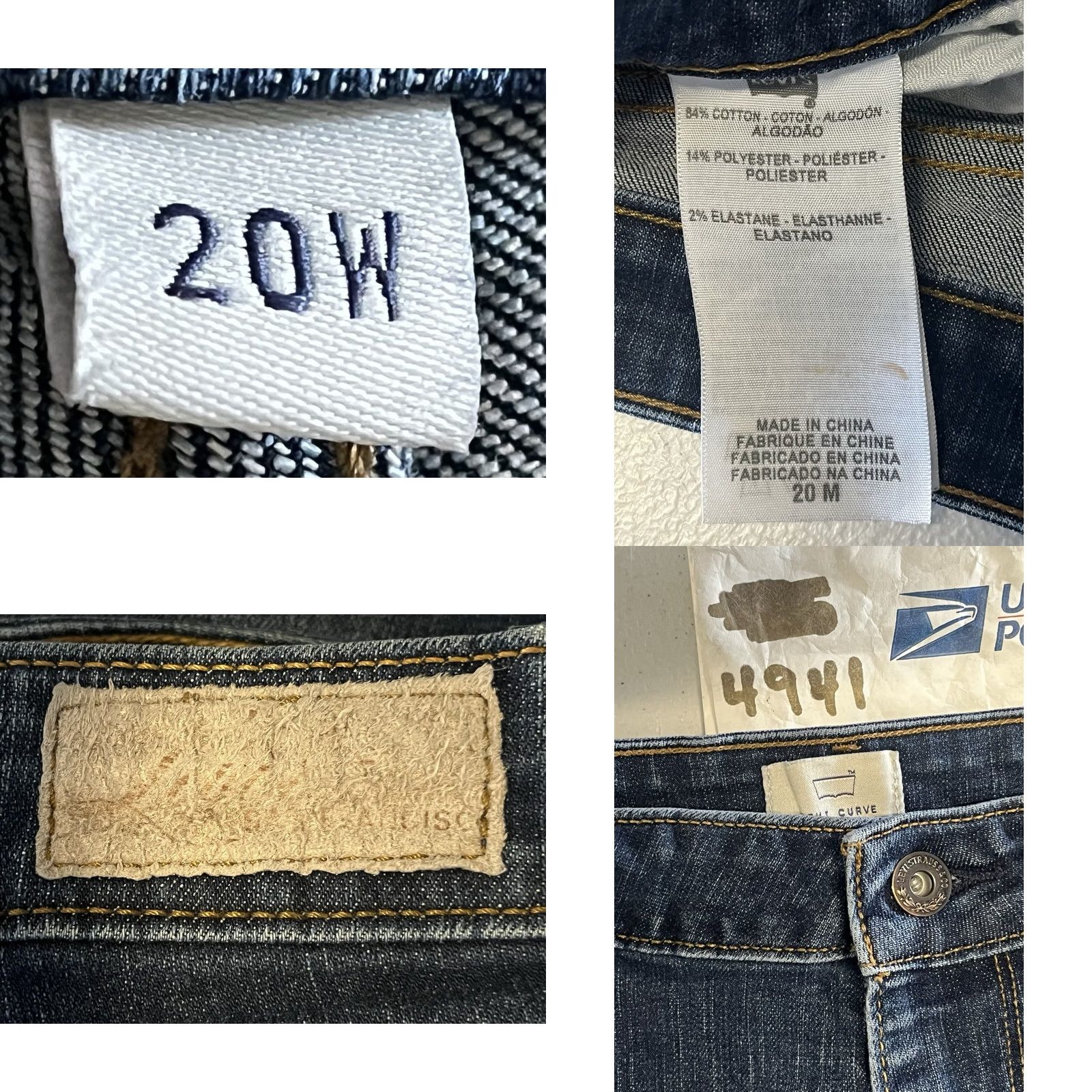 Vintage Signature by Levi Strauss Jeans Womens 20 Blue Skinny Denim Medium Size 42" / US 20 - 9 Thumbnail