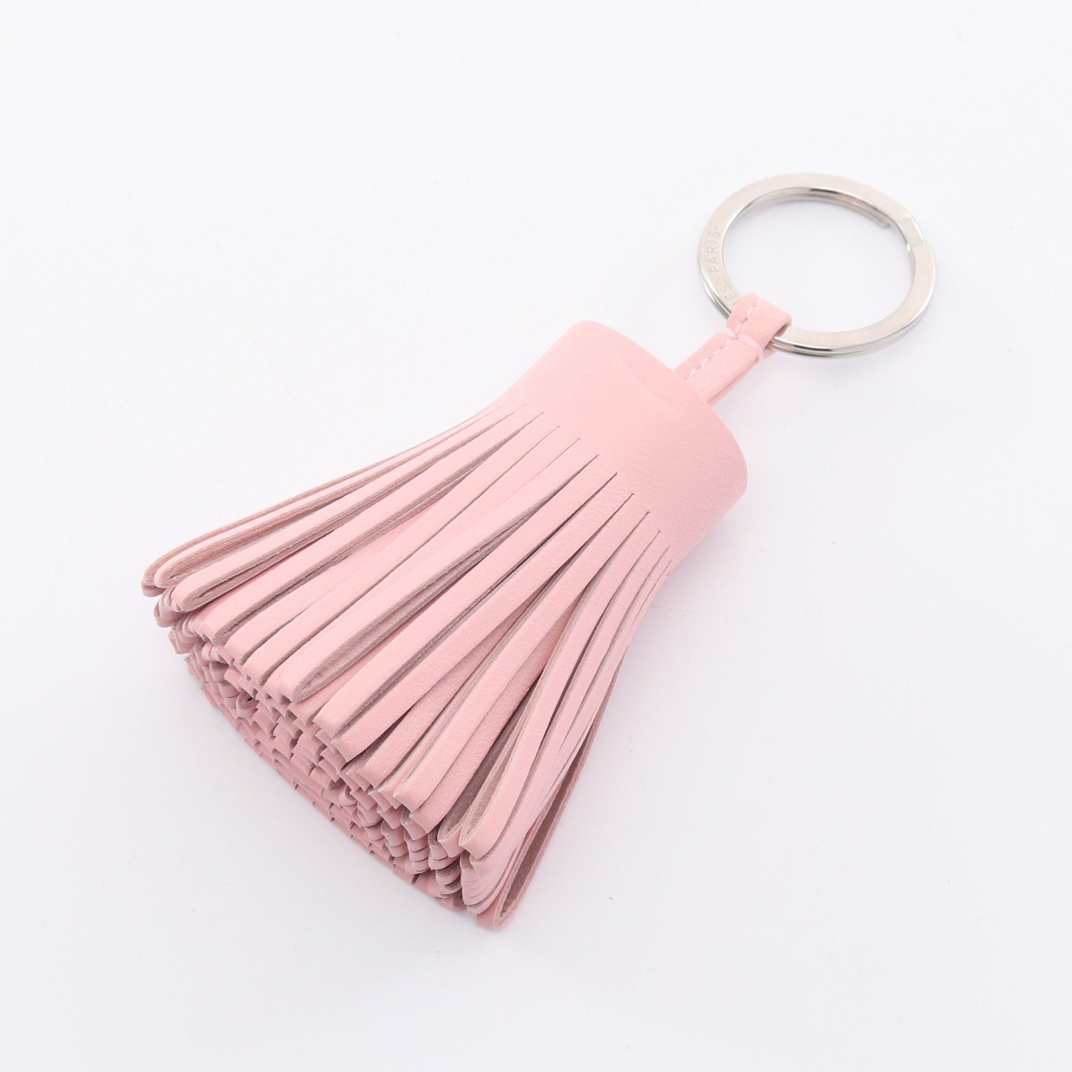 Hermes Hermes Carmen Rose Sakura Bag Charm Key Ring Aagneau Light Pink Silver Hardware U Stamp Size ONE SIZE - 1 Thumbnail