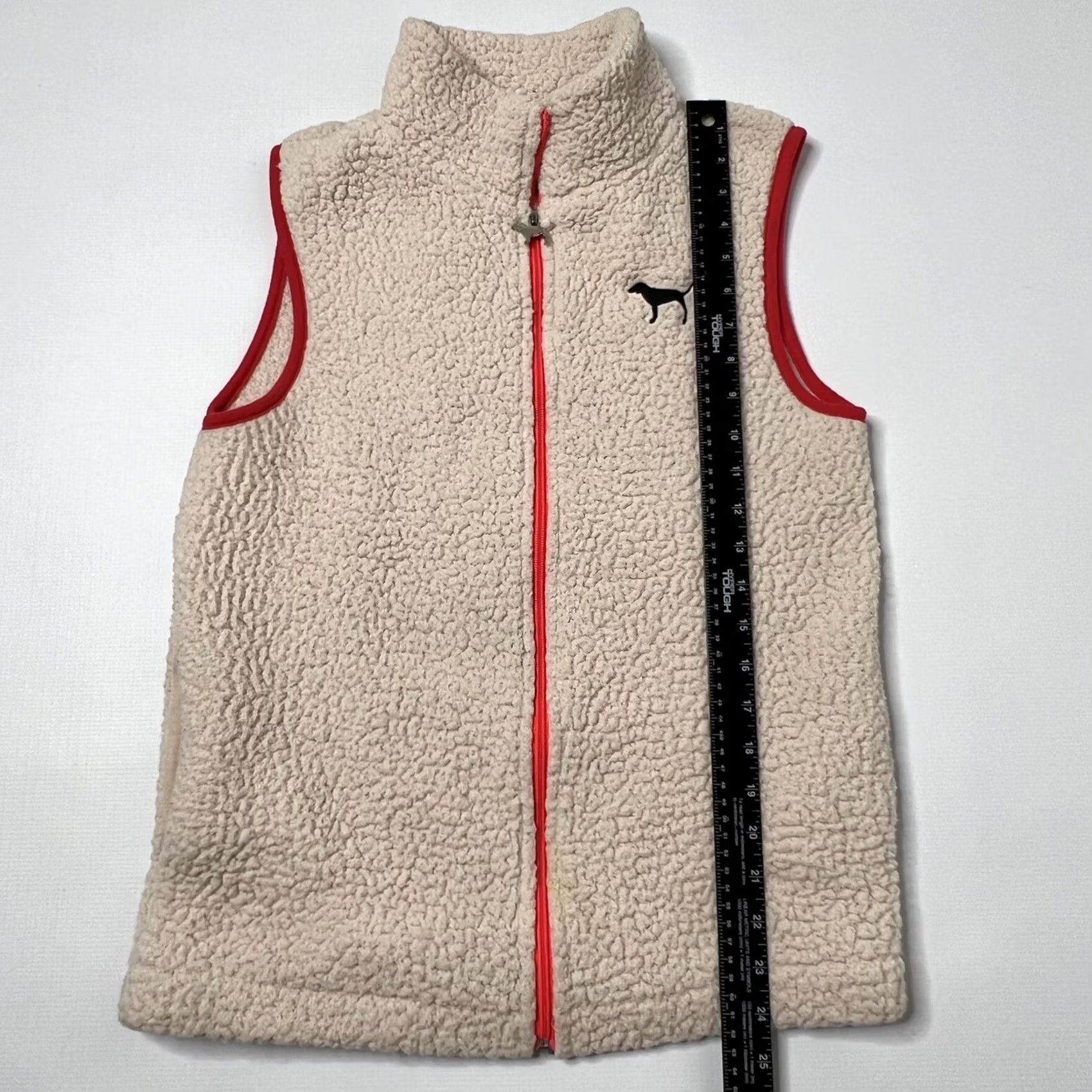 Victoria's Secret VINTAGE Victoria's Secret Pink Vest Full Zip Sleeveless Sherpa Logo Casual XS Cream Vest Womens Size XS / US 0-2 / IT 36-38 - 4 Thumbnail