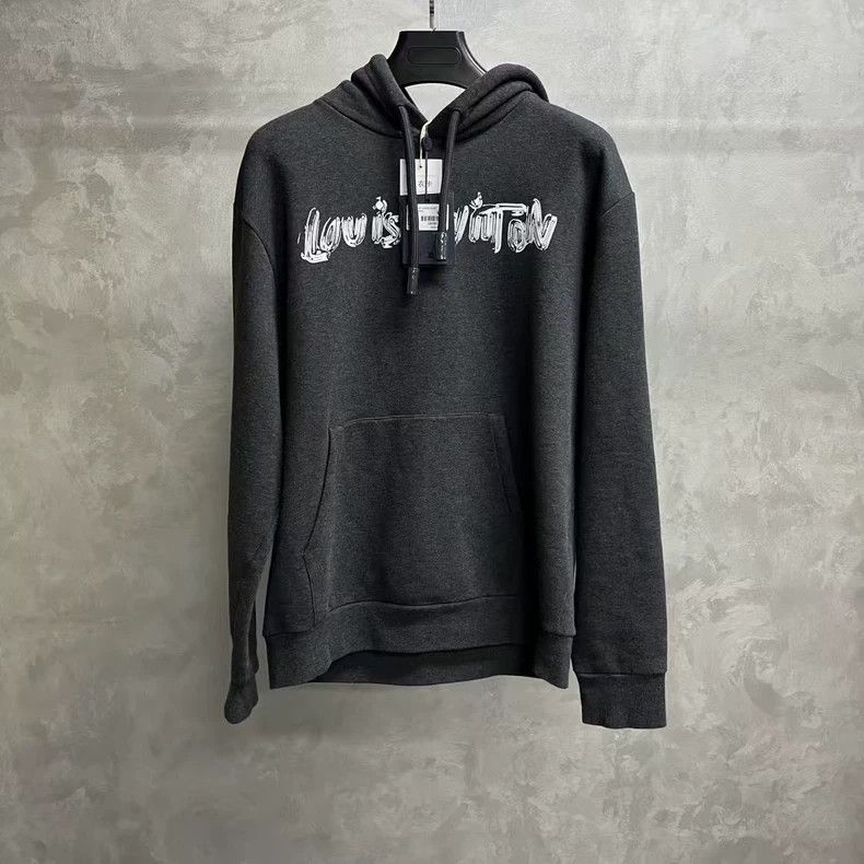 Louis Vuitton Louis Vuitton 24 Latest Grey Letter Hooded Loose Long Sleev Size US L / EU 52-54 / 3 - 1 Thumbnail