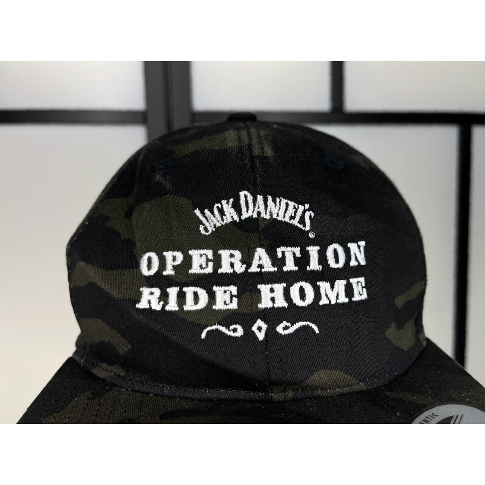 Vintage Jack Daniel's Operation Ride Home Hat Cap Snap Back Adult Black Camo Cotton Size ONE SIZE - 2 Thumbnail