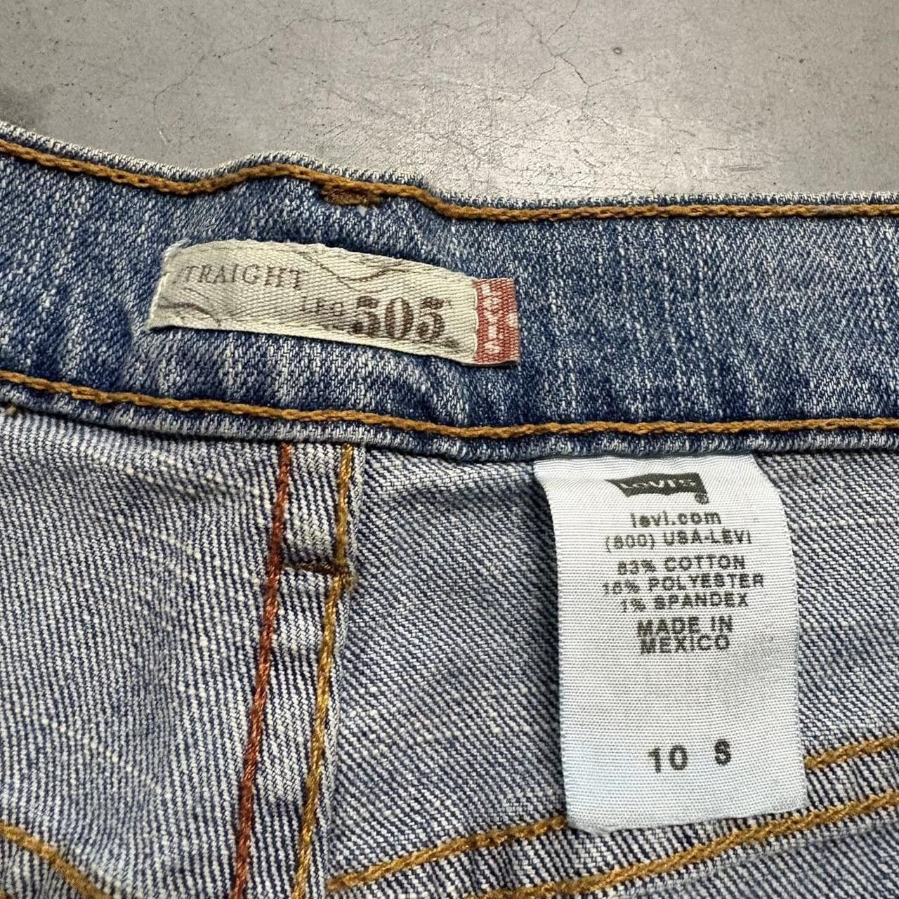 Levi's Crazy Vintage Y2K/2000s Levis 505 Straight Leg Streetwear Medium Blue Wash Denim Jeans! Size US 32 / EU 48 - 6 Thumbnail