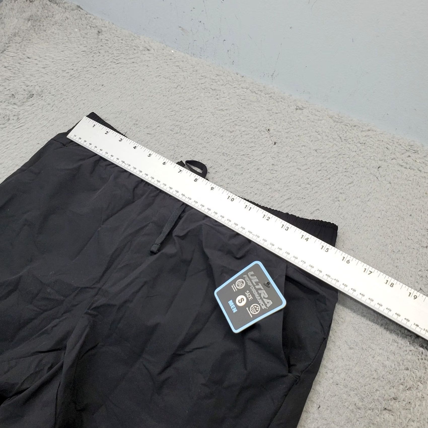 Vintage Ultra Performance Swim Trunk Shorts Mens Small Black Comfort Stretch Drawstring Trunks Size US 29 - 4 Thumbnail