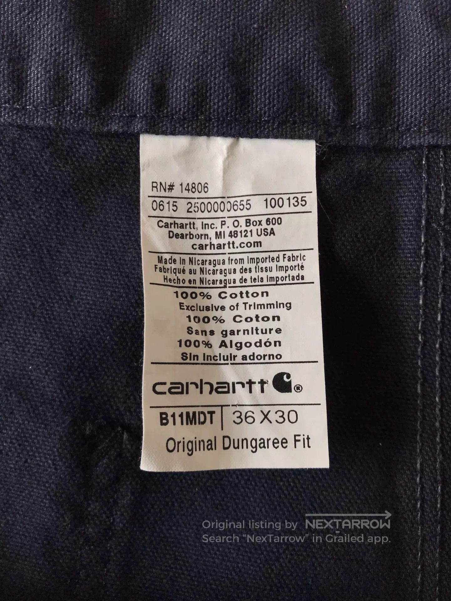Carhartt Carhartt B11 MDT Washed Canvas Work Pants. Size US 36 / EU 52 - 9 Thumbnail