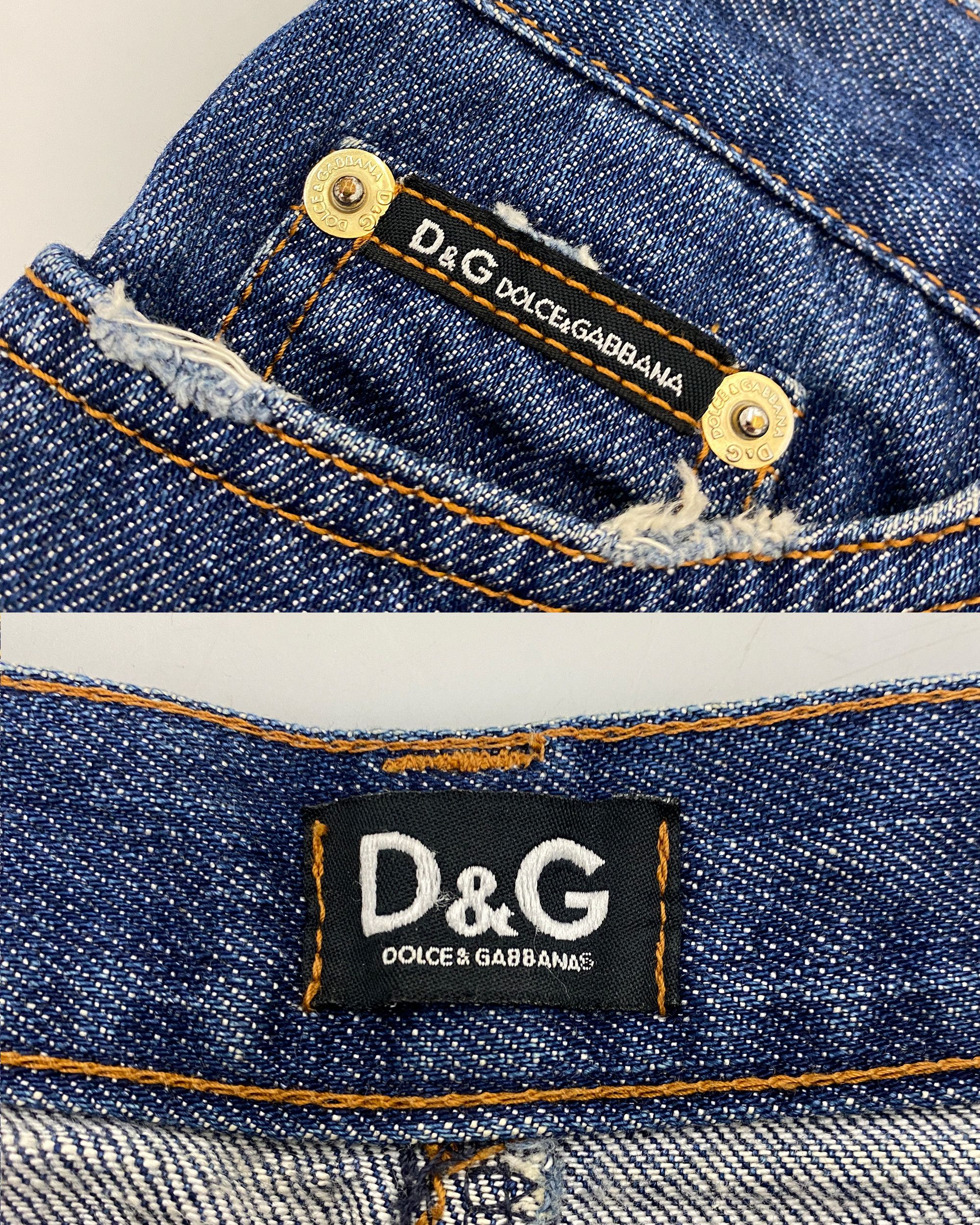 Dolce & Gabbana 2000s Denim Midi Skirt Size 29" - 4 Thumbnail