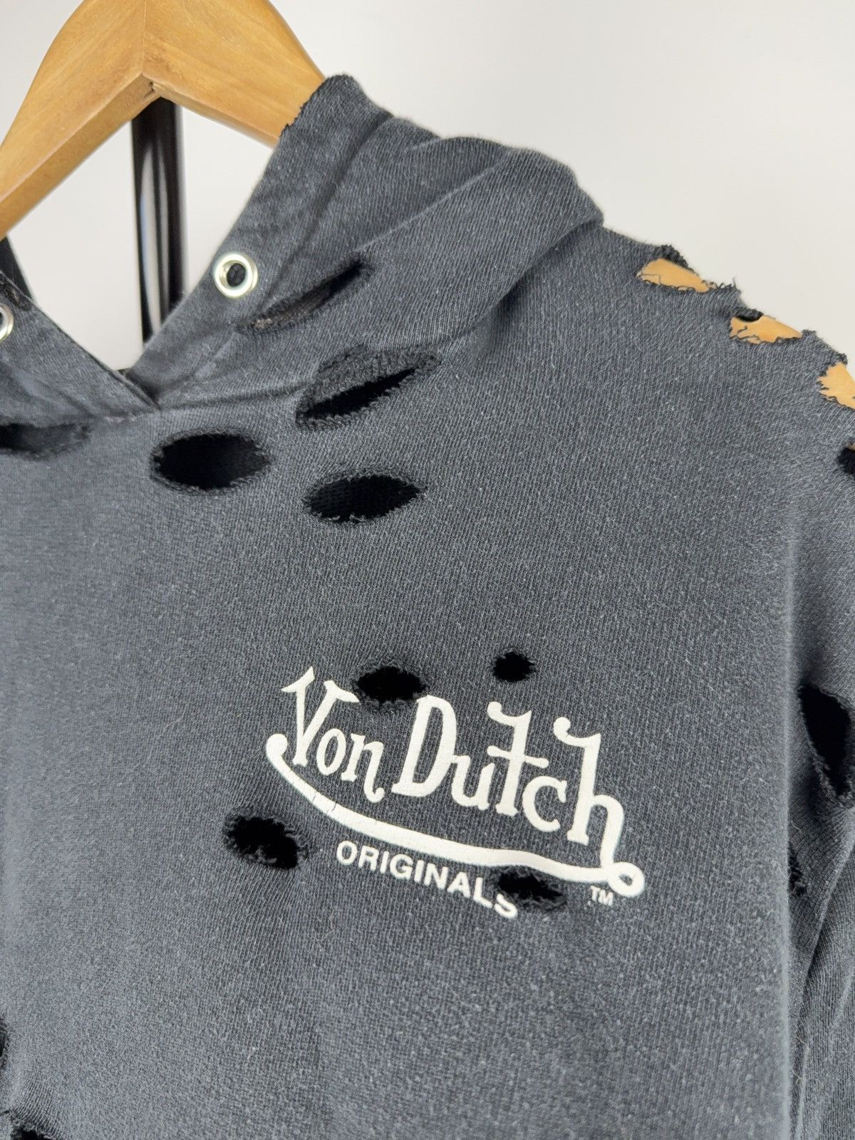 Von Dutch 00s Y2K Von Dutch Distressed Hoodie Y2K Grunge Destroyed Size US L / EU 52-54 / 3 - 2 Thumbnail