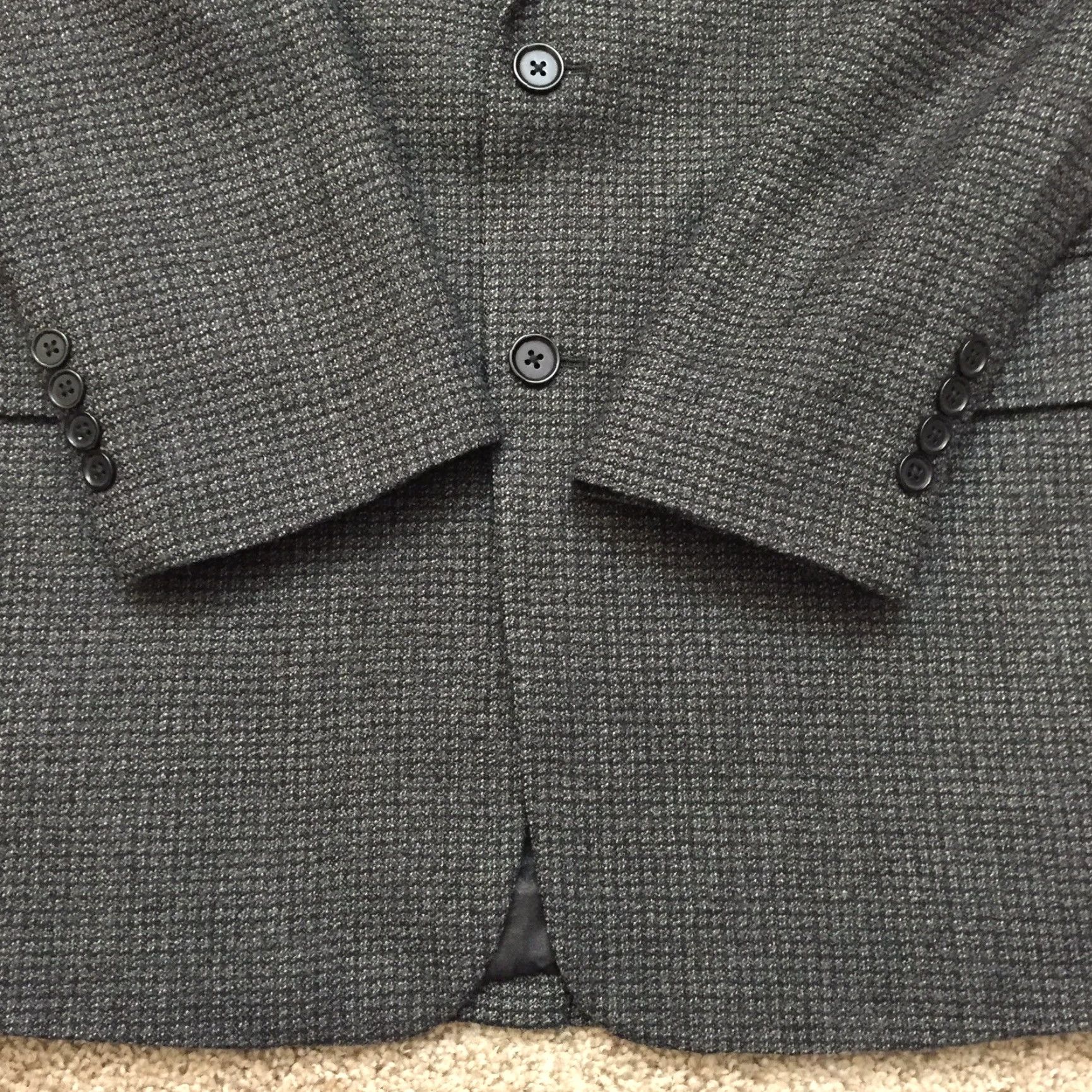 Vintage VINTAGE Woolrich Blazer Mens 40 Long Gray Check Wool Size 40R - 4 Thumbnail