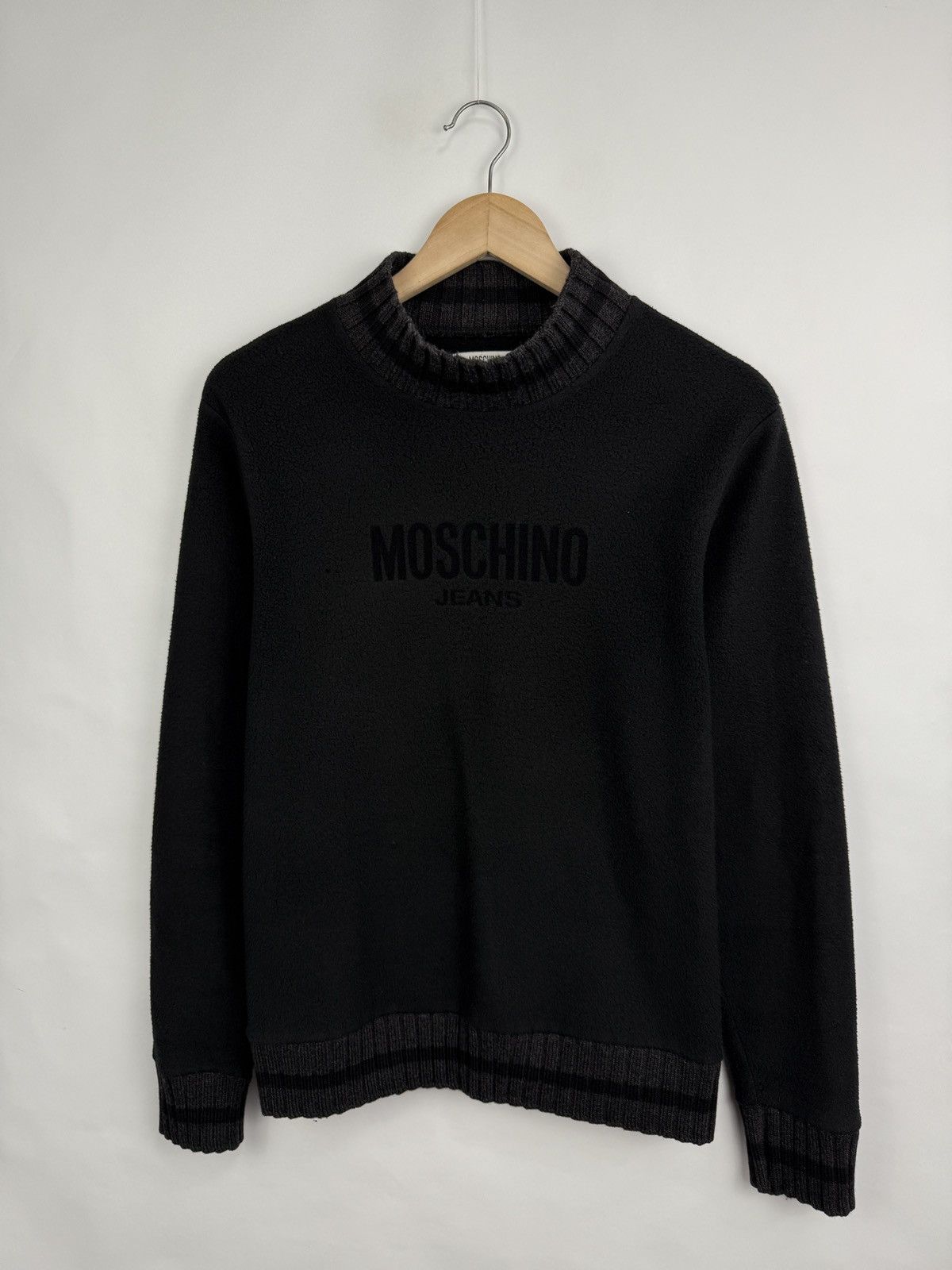 Moschino 🇮🇹 Vintage 90s Moschino Jeans Fleece Sweatshirt Rare Size US M / EU 48-50 / 2 - 2 Thumbnail