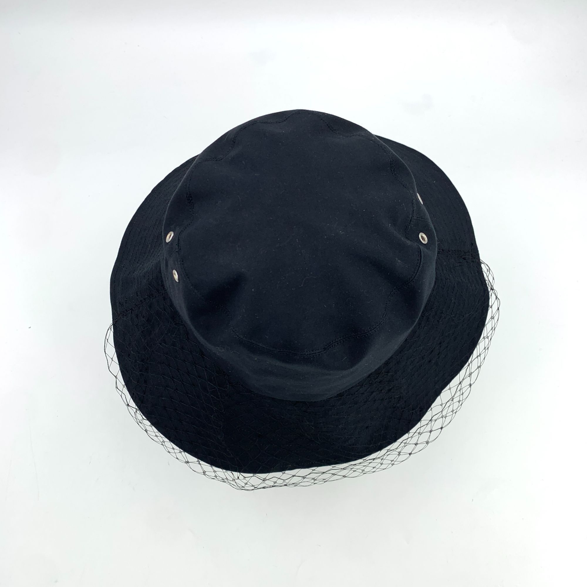 Dior Christian Dior Black & Jacquard Cotton Mesh Fisherman Hat Si Size ONE SIZE - 5 Thumbnail