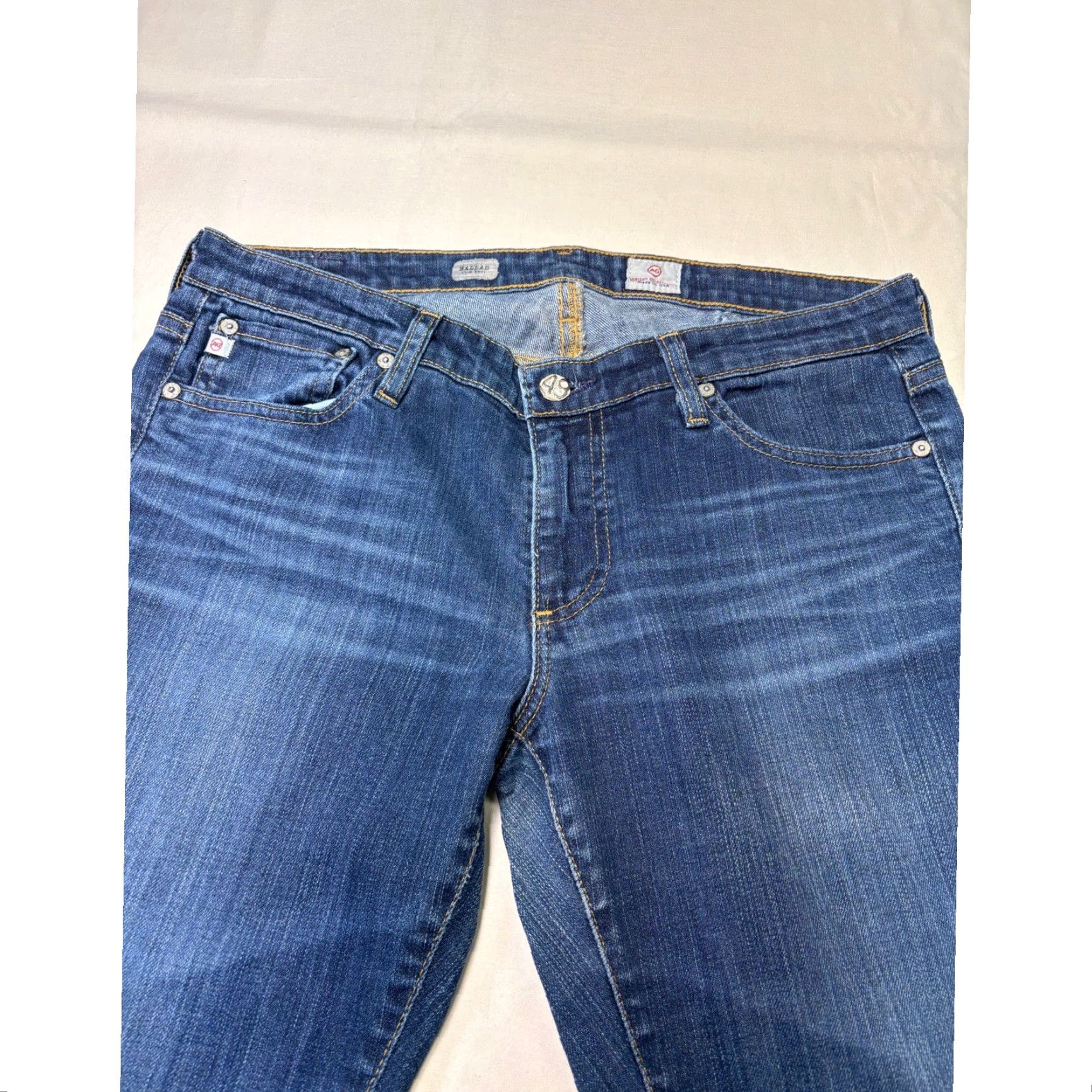 Vintage AG Adriano Goldschmied Ballad Slim Boot Jeans Blue 31 Inseam 32 USA Womens Vintage? No Size 24" / US 00 / IT 34 - 2 Thumbnail