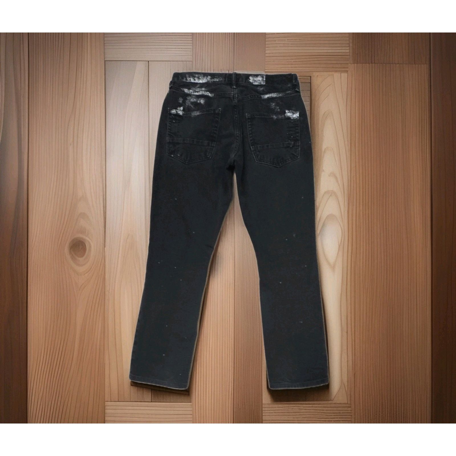 Prps Prps Men's Jeans Denim Black White Painted Splatter 32 Size US 32 / EU 48 - 4 Thumbnail