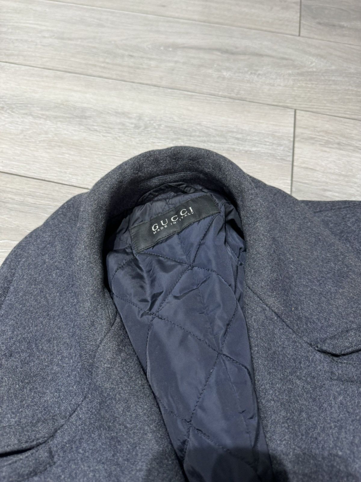 Gucci Men's GUCCI Wool Double Breasted Pea Coat Overcoat RARE Size US M / EU 48-50 / 2 - 9 Thumbnail